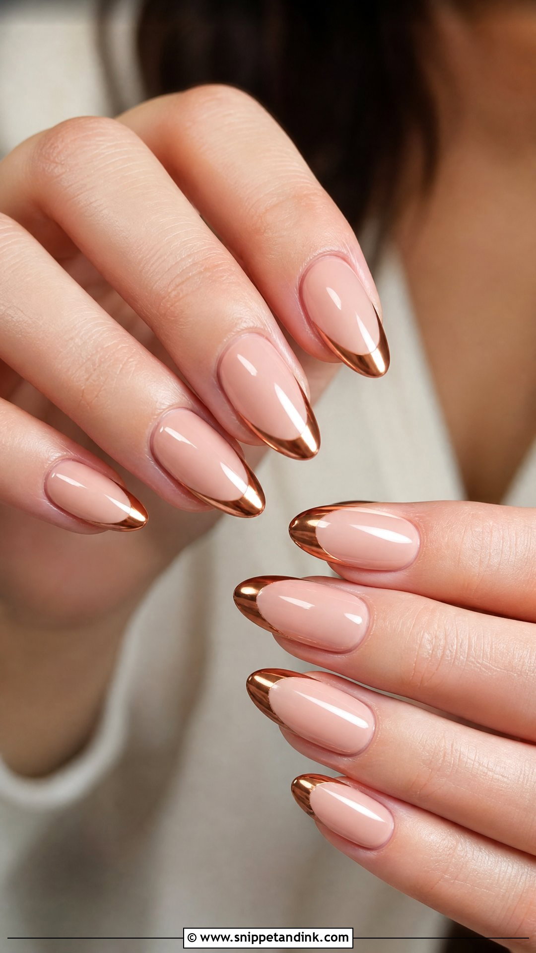 Copper Chrome Fall Wedding Nails - Snippet and Ink - 25 Fall Wedding Nails for Bride