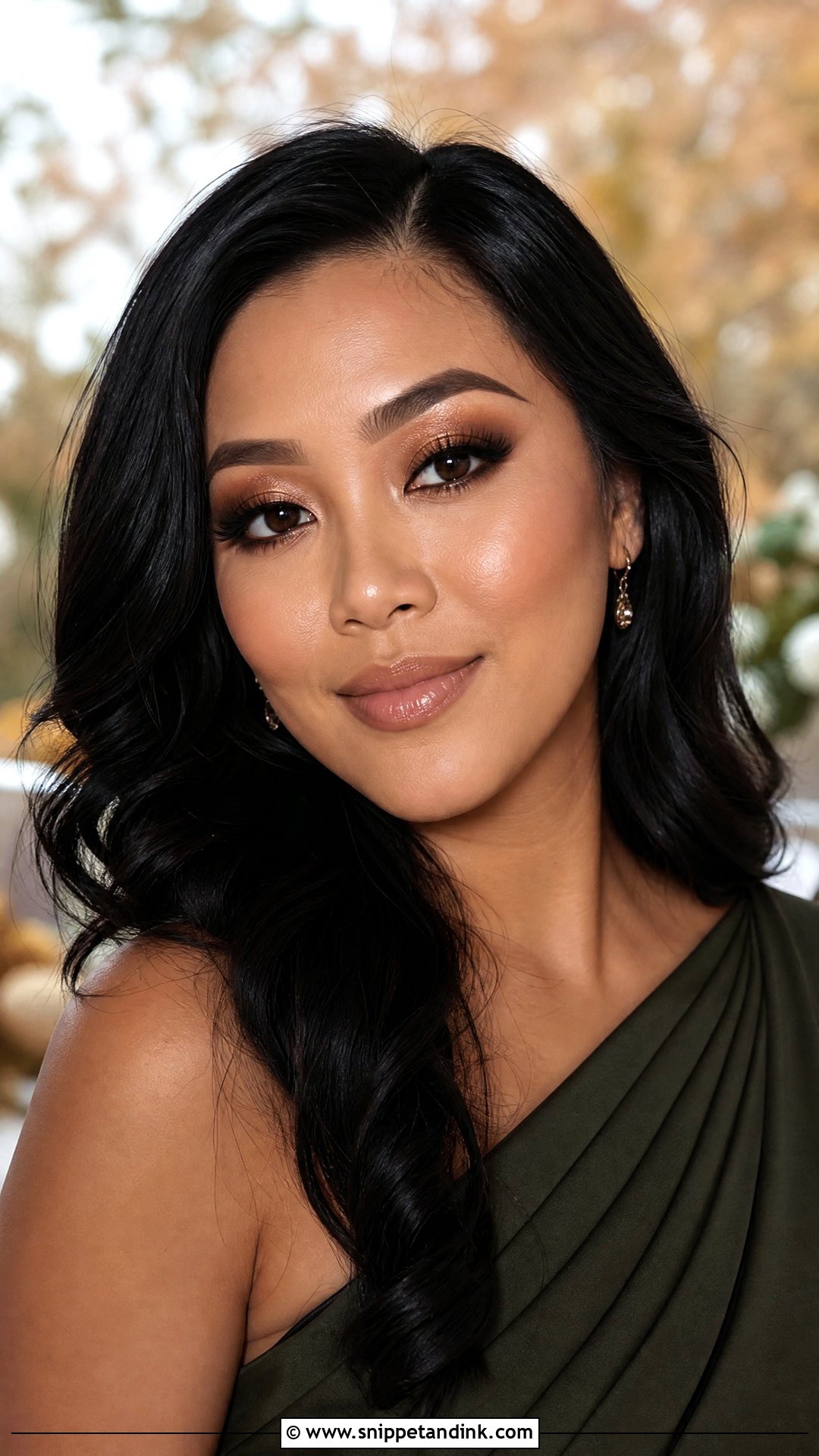 Copper Eye Fall Wedding Makeup - Snippet and Ink - 20 Autumn Wedding Makeup Ideas
