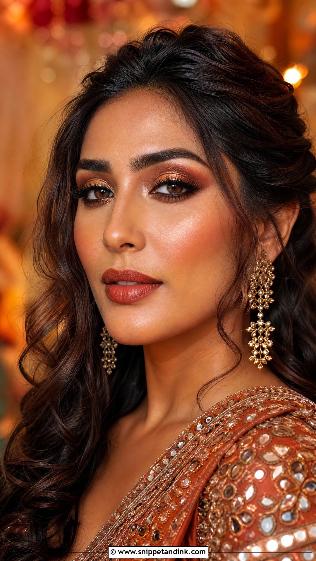 Copper Eye Makeup For Indian Wedding - Snippet and Ink - 20 Eye Makeup for Indian Wedding Ideas