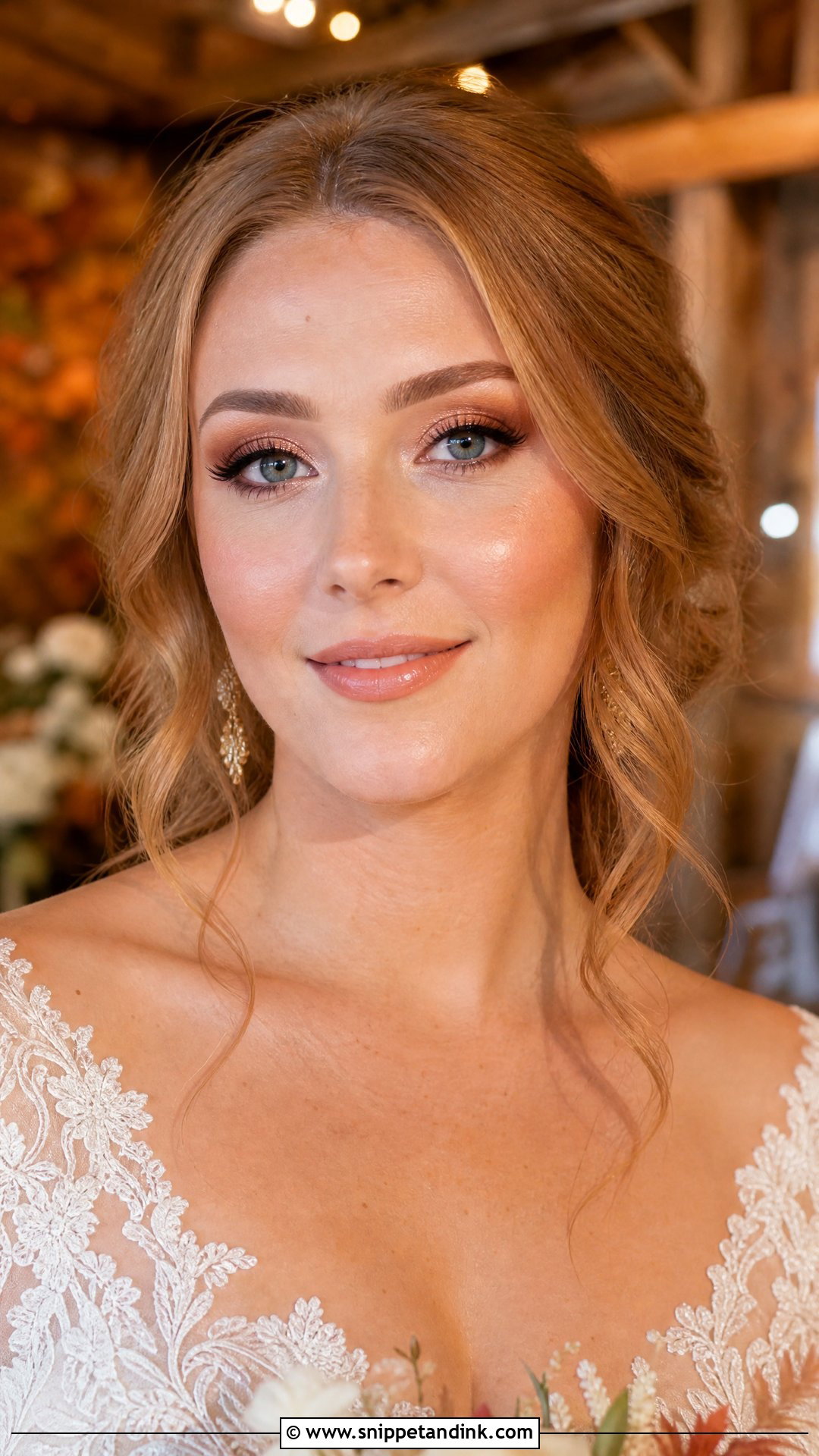Copper Fall Bridal Makeup - Snippet and Ink - 25 Fall Wedding Makeup for Bride Ideas