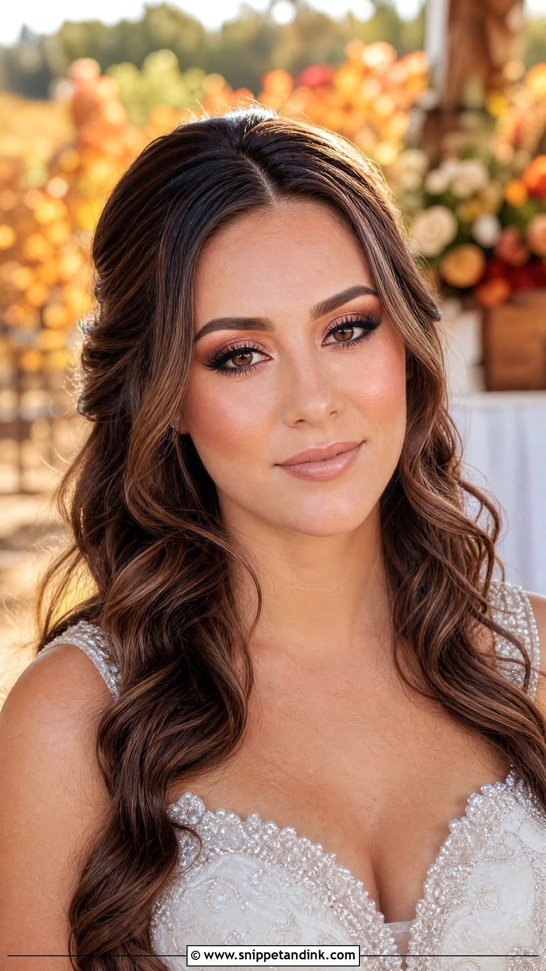 Copper Fall Bridal Makeup - Snippet and Ink - 20 Fall Bridal Makeup Ideas