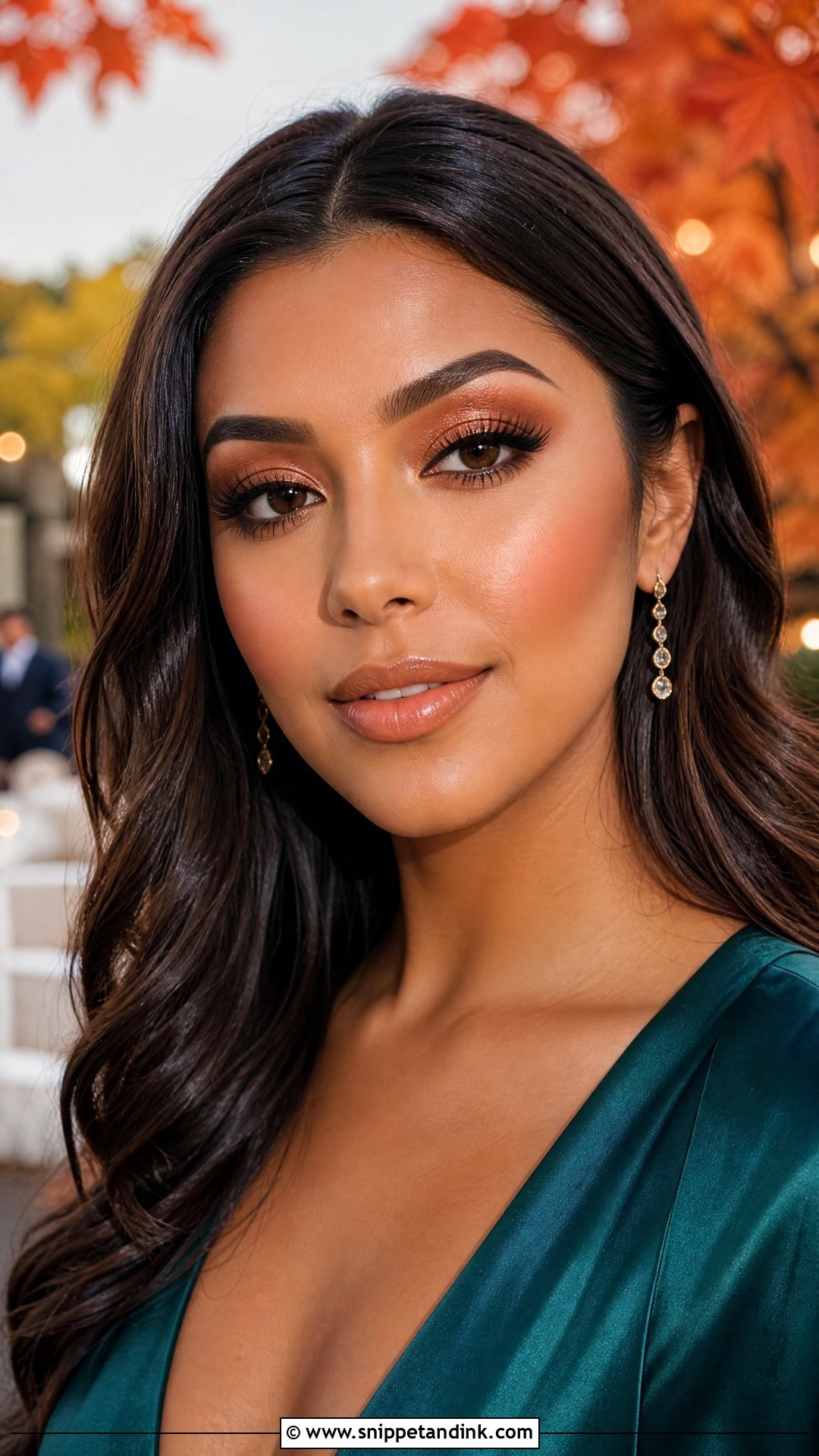 Copper Fall Wedding Guest Makeup - Snippet and Ink - 20 Fall Wedding Guest Makeup Ideas