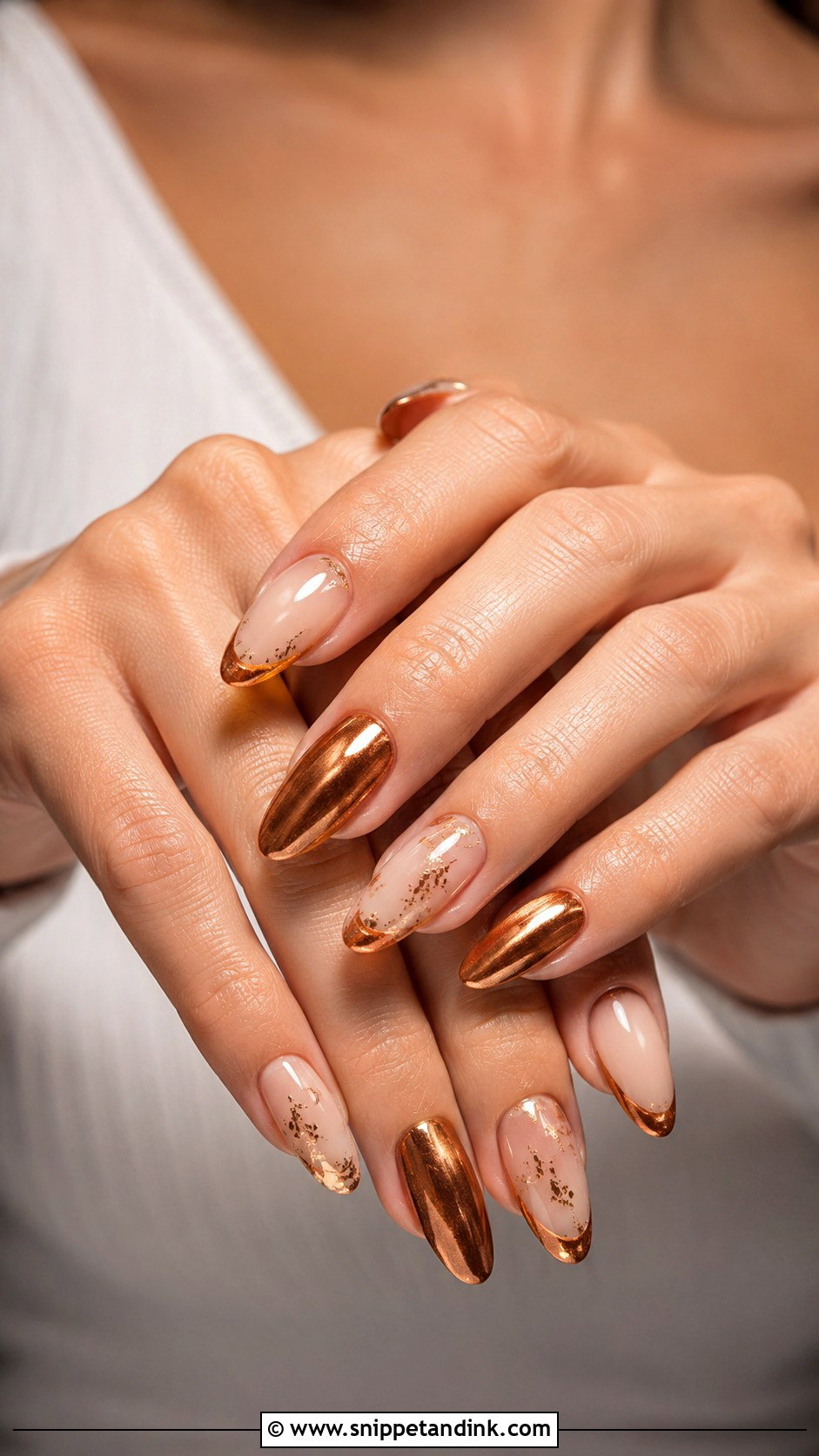Copper Fall Wedding Nails - Snippet and Ink - 30 Fall Wedding Nails