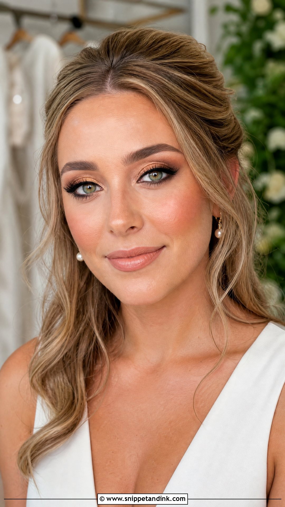 Copper Green Eye Bridal Makeup - Snippet and Ink - 20 Green Eye Bridal Makeup Ideas