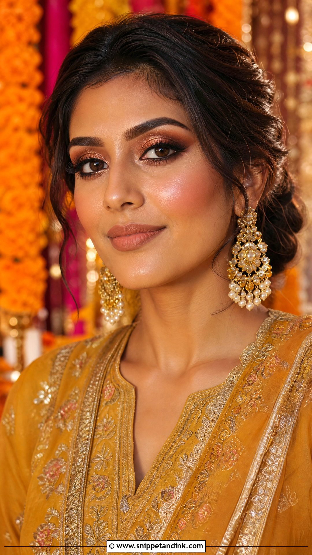 Copper Indian Wedding Eye Makeup - Snippet and Ink - 20 Indian Wedding Eye Makeup Ideas