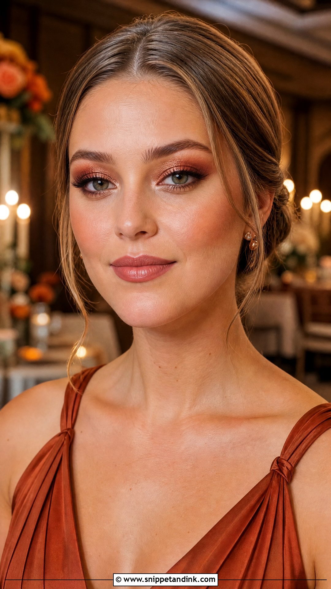 Copper Smokey Eye Fall Wedding Makeup For Brown Eyes - Snippet and Ink - 20 Fall Wedding Makeup for Brown Eyes