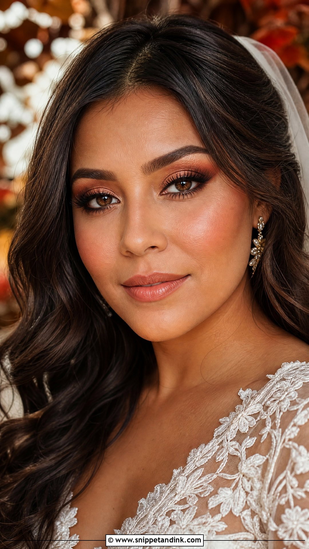 Copper Smokey Eye Wedding Makeup - Snippet and Ink - 20 Smokey Eye Wedding Makeup Ideas