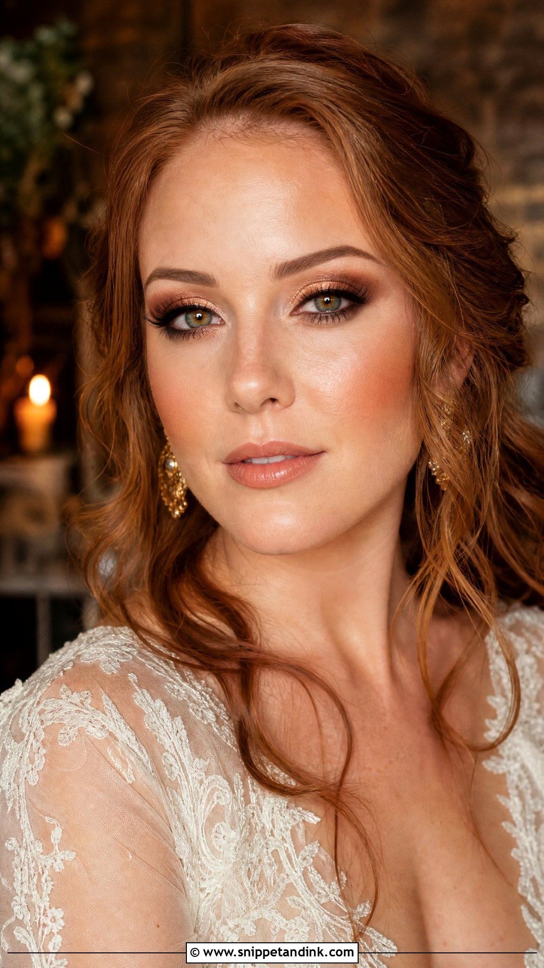Copper Smokey Wedding Makeup - Snippet and Ink - 20 Smokey Wedding Makeup Ideas