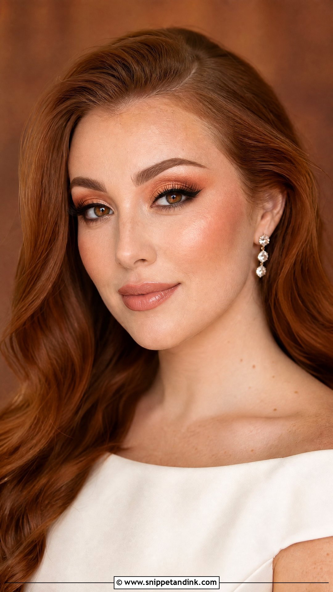 Copper Wedding Makeup For Brown Eyes - Snippet and Ink - 20 Wedding Make Up Looks Brides Brown Eyes