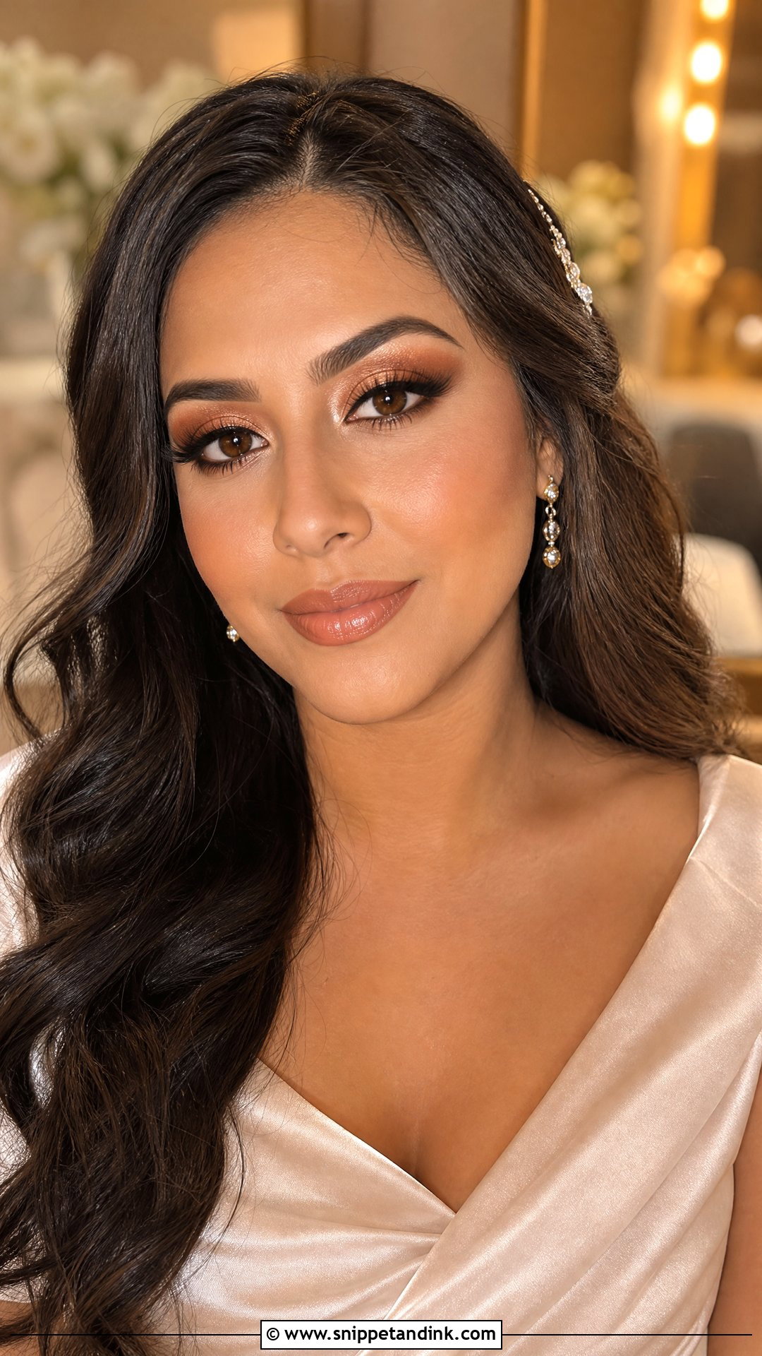 Copper Wedding Makeup For Brown Eyes - Snippet and Ink - 20 Brown Eye Wedding Makeup Ideas