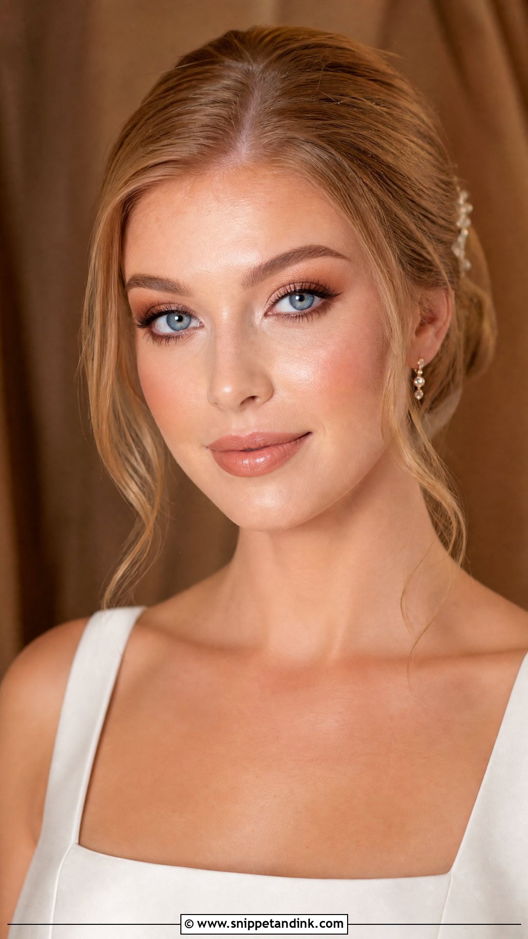 Copper Wedding Makeup for Blue Eyes - Snippet and Ink - 20 Glowy Wedding Makeup for Blue Eyes