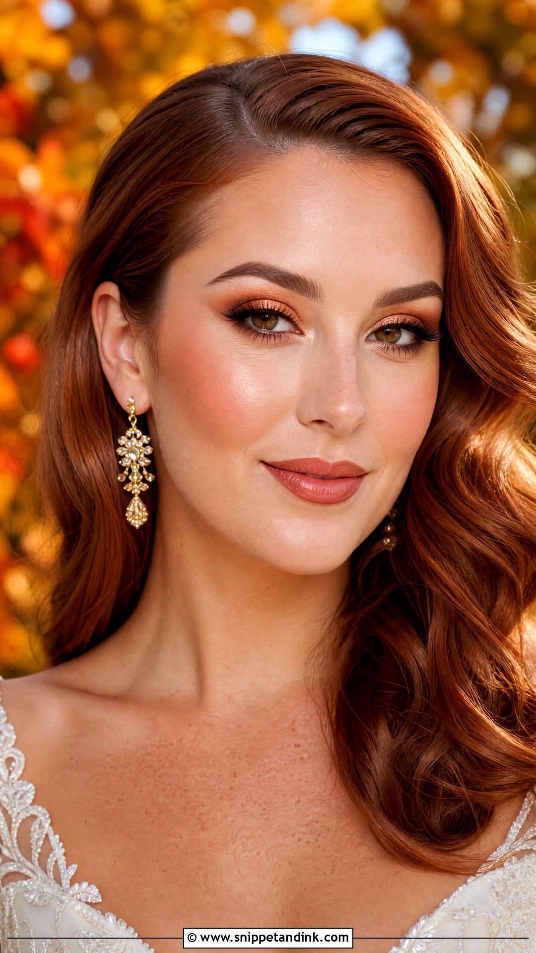 Copper Wedding Makeup - Snippet and Ink - 20 Bold Wedding Makeup Ideas