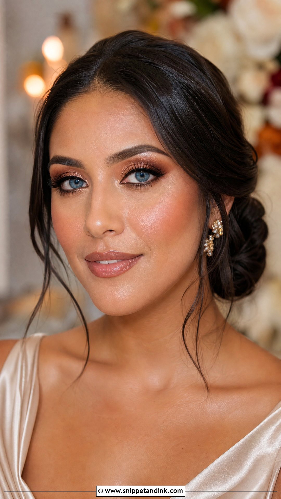 Copper Winter Wedding Makeup For Blue Eyes - Snippet and Ink - 20 Winter Wedding Makeup for Blue Eyes
