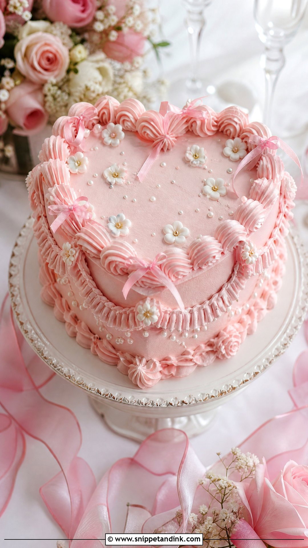 Coquette Wedding Cake - Snippet and Ink - 25 Lady Cake Ideas for Wedding