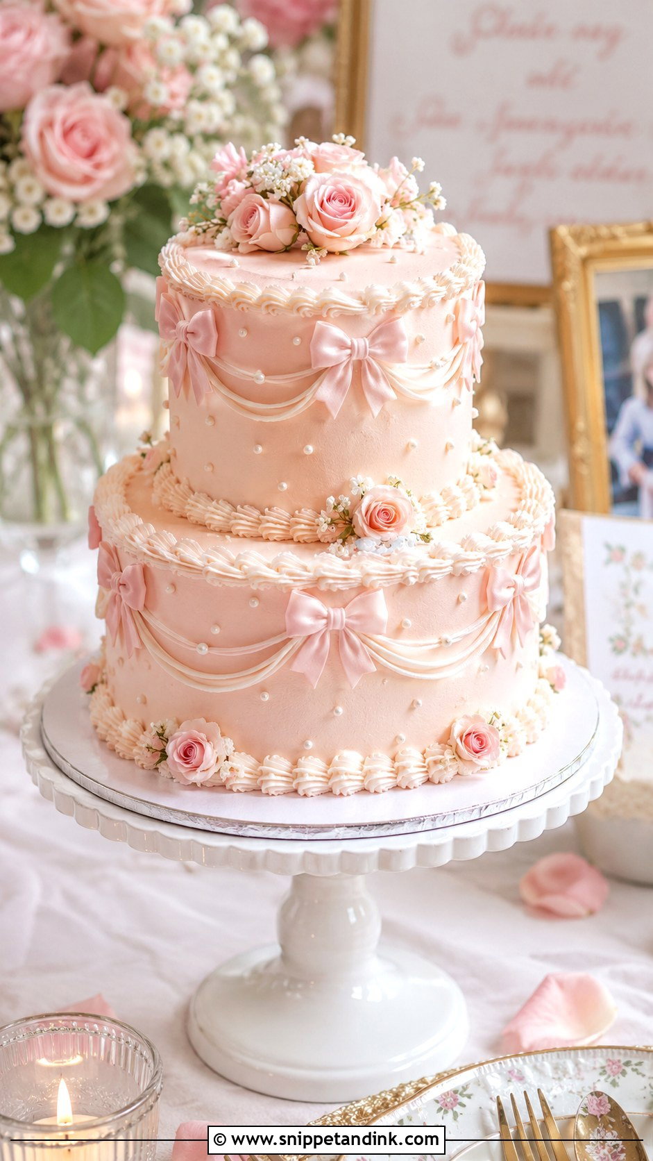 Coquette Wedding Cake - Snippet and Ink - 20 Feminine Cake Ideas for Wedding