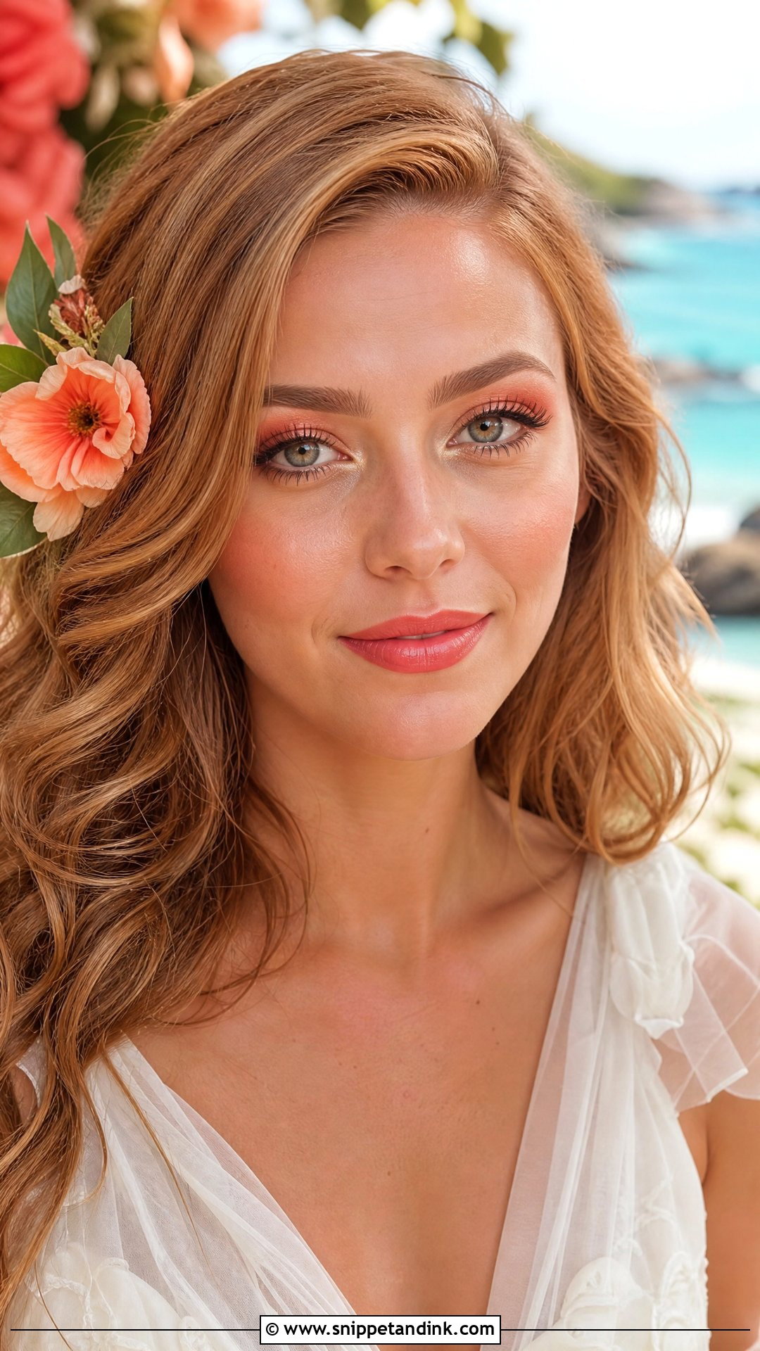 Coral Beach Wedding Makeup - Snippet and Ink - 25 Beach Wedding Makeup Ideas