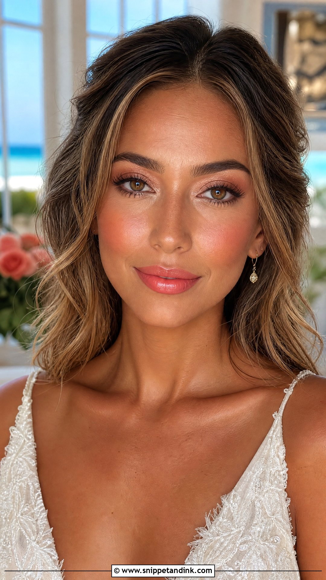 Coral Bridal Makeup - Snippet and Ink - 35 Bride Makeup Ideas