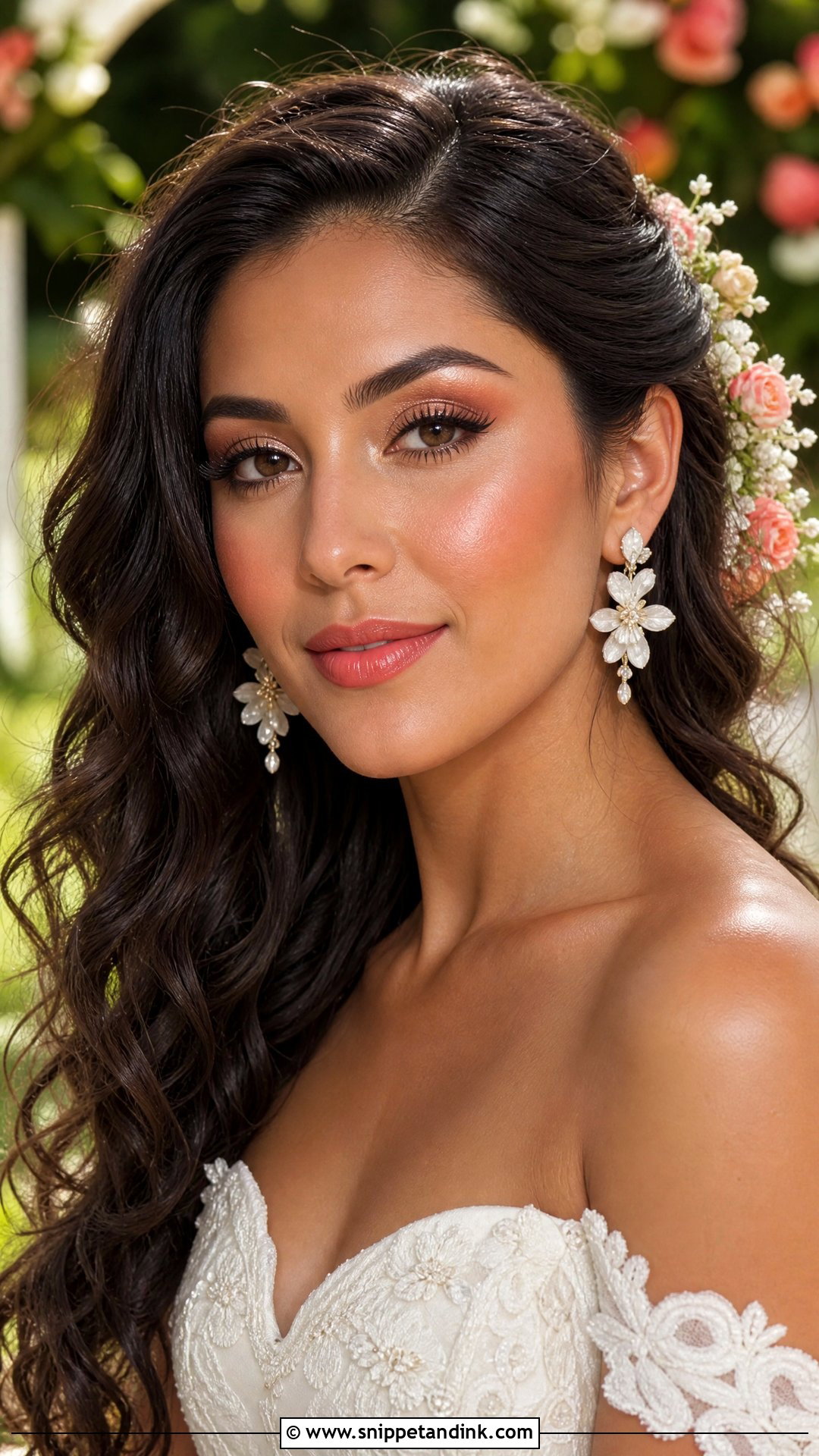 Coral Bridal Makeup For Brown Eyes - Snippet and Ink - 35 Bridal Makeup for Brown Eyes