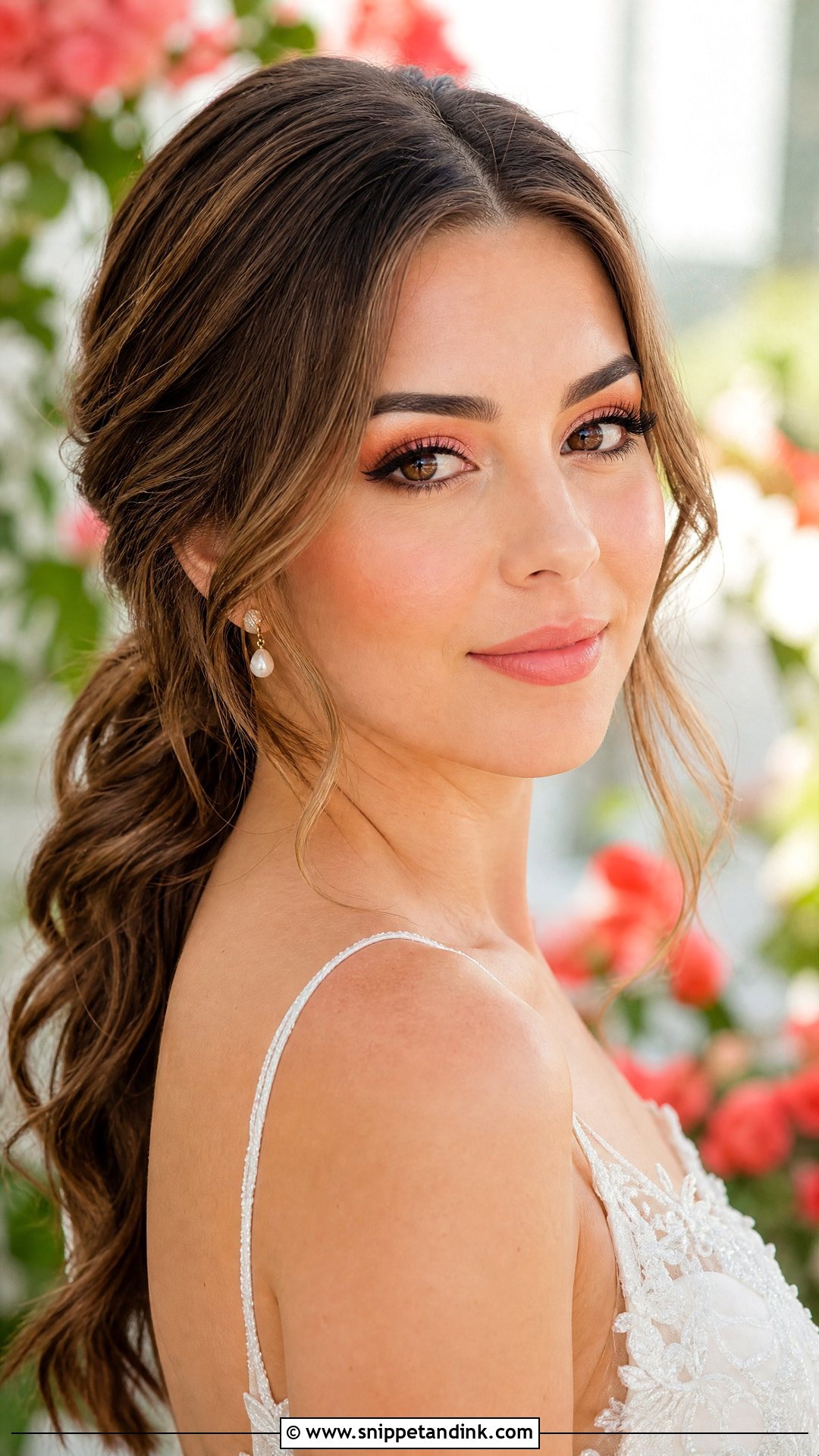 Coral Bridal Makeup For Brown Eyes - Snippet and Ink - 25 Natural Bridal Makeup for Brown Eyes Brunettes