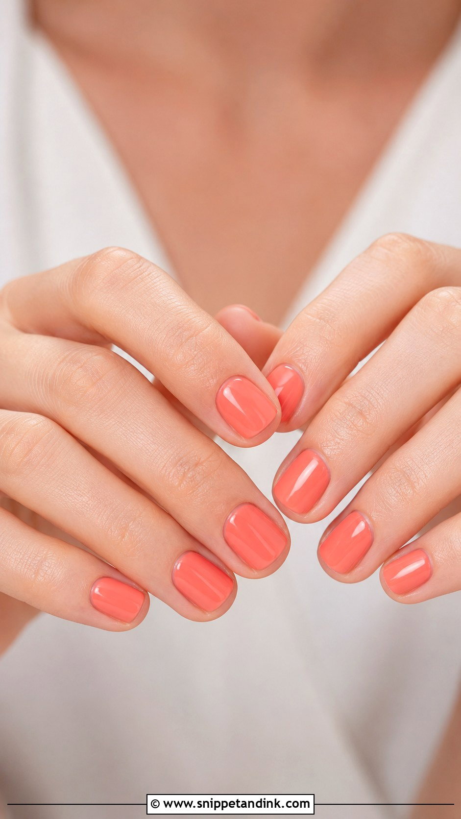 Coral Bridesmaid Nails - Snippet and Ink - 20 Summer Bridesmaid Nails