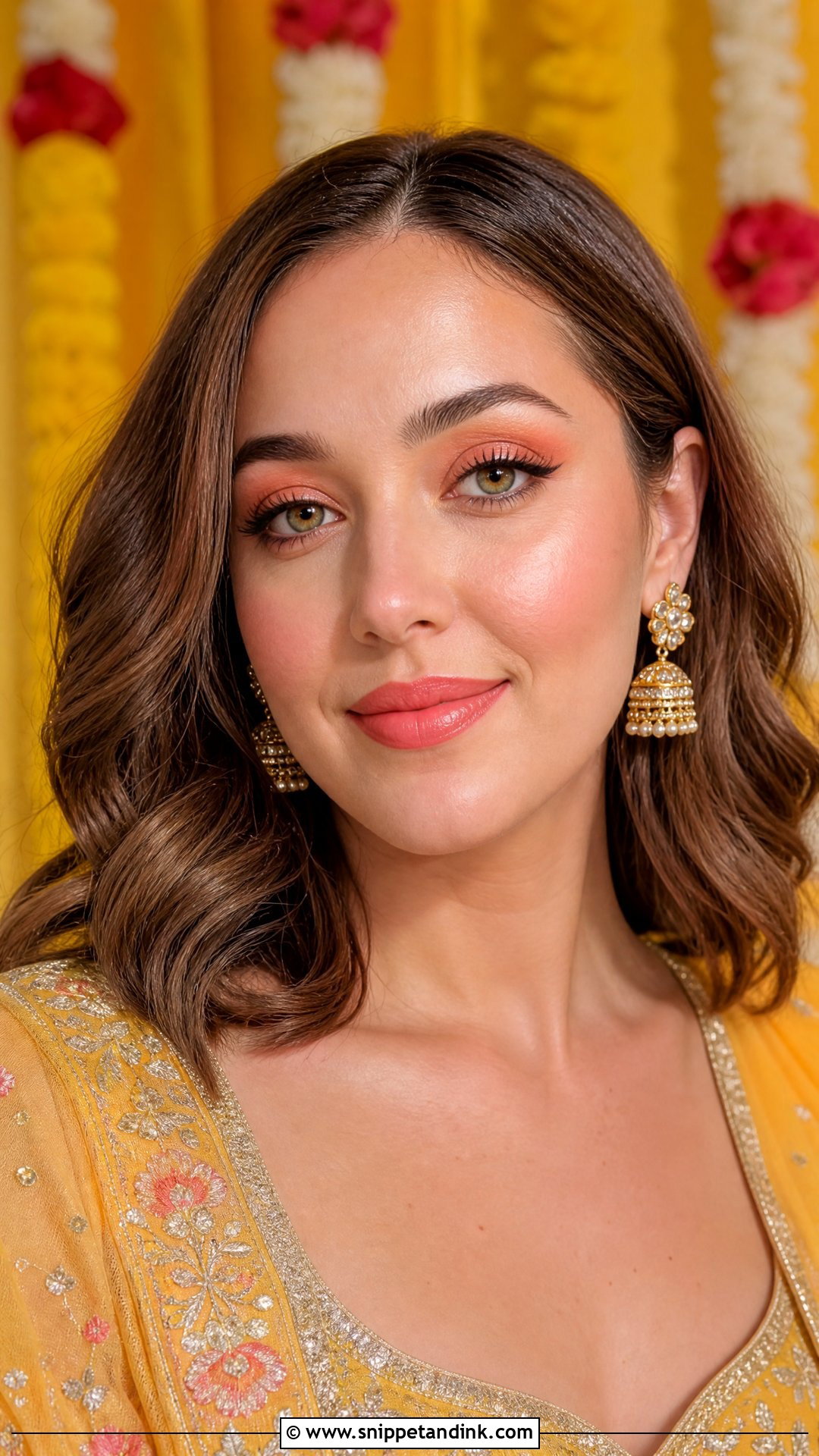 Coral Indian Wedding Guest Makeup - Snippet and Ink - 25 Indian Wedding Guest Makeup Ideas