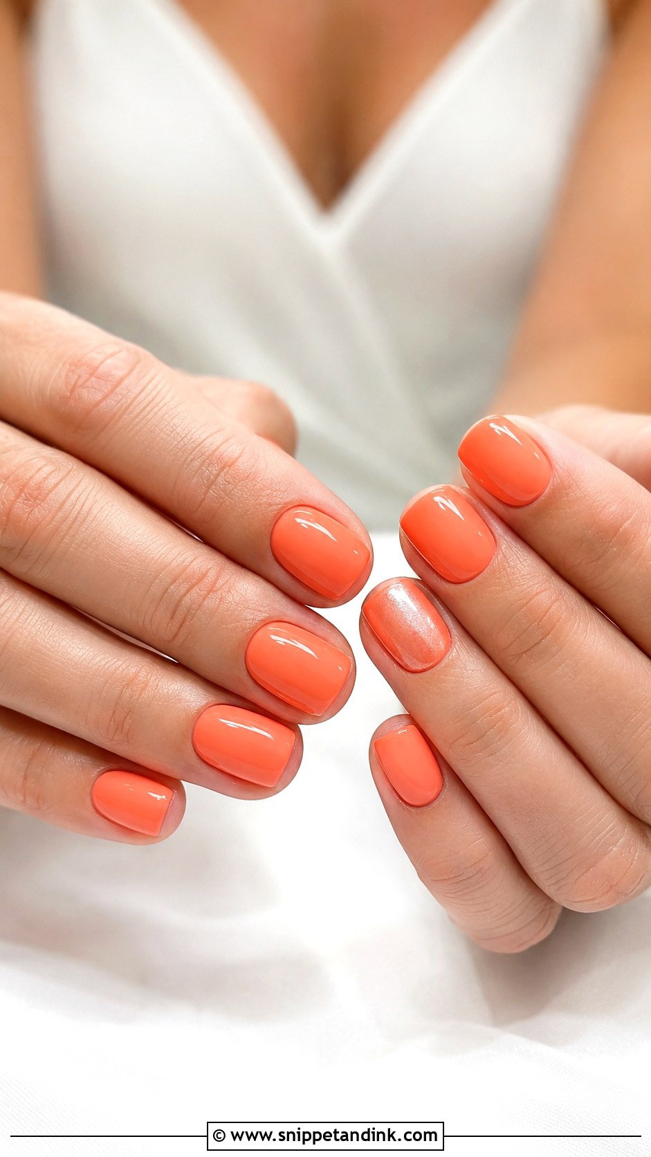Coral Orange Wedding Nails - Snippet and Ink - 20 Orange Wedding Nails