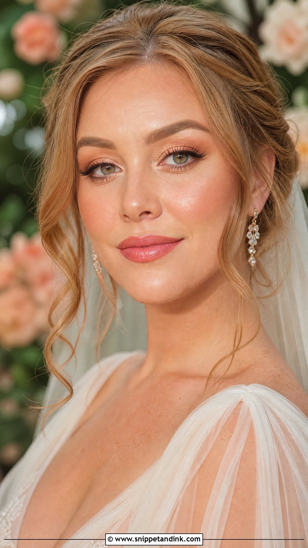 Coral Pink Bridal Makeup - Snippet and Ink - 20 Bride Lipstick Ideas