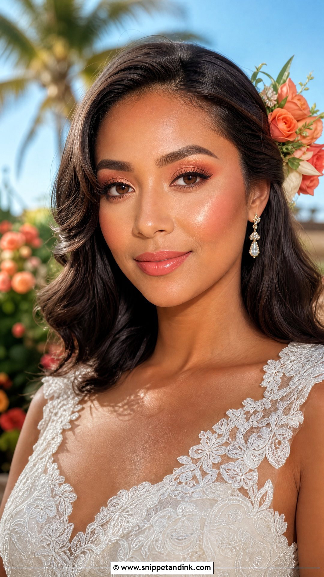 Coral Summer Bridal Makeup - Snippet and Ink - 20 Summer Bridal Makeup Ideas