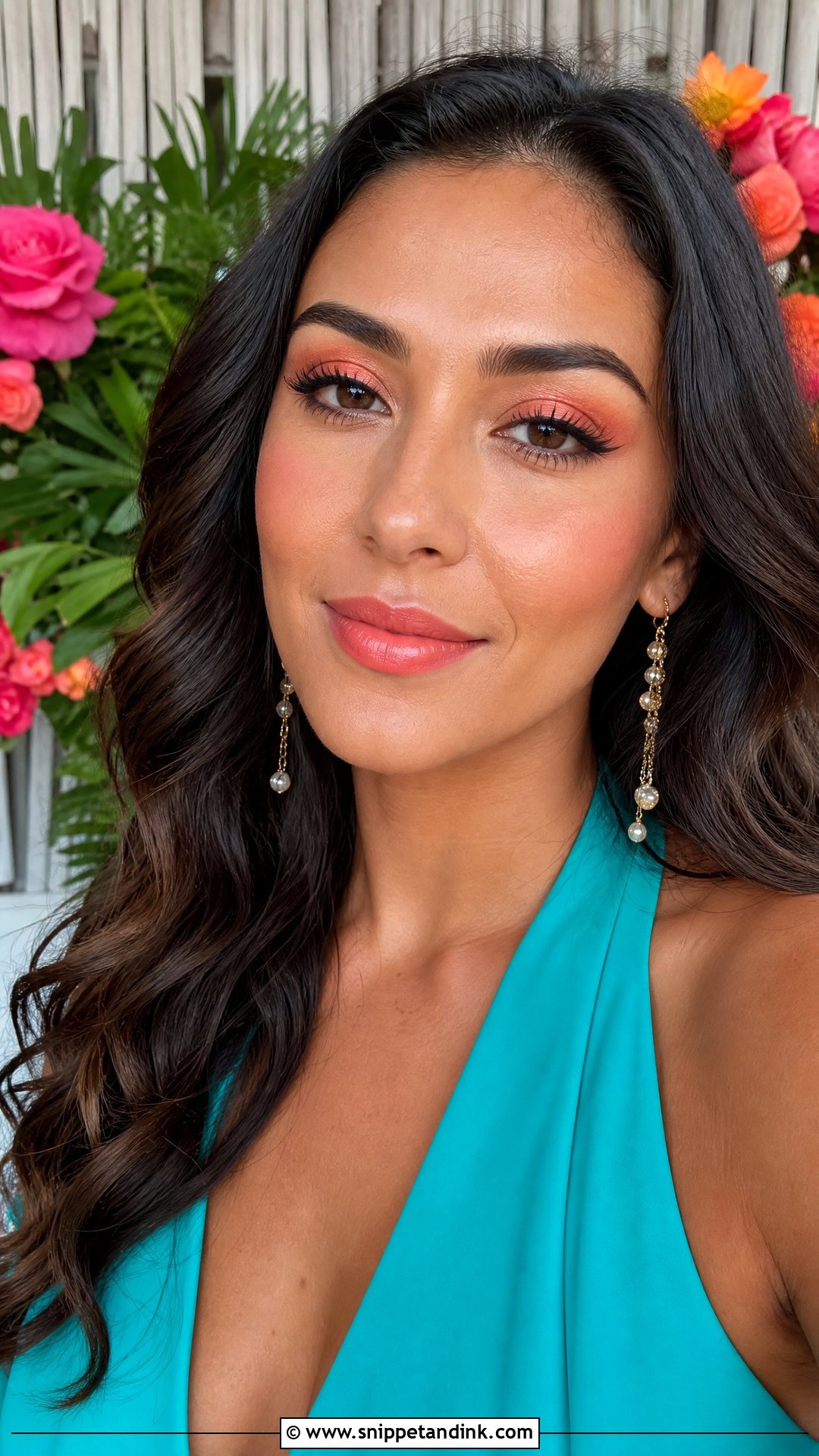 Coral Summer Wedding Makeup - Snippet and Ink - 20 Summer Wedding Makeup Looks