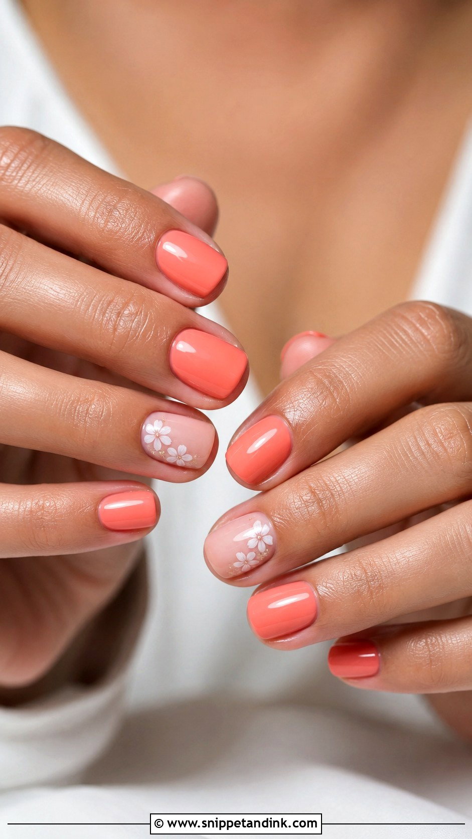 Coral Tropical Wedding Nails - Snippet and Ink - 20 Tropical Wedding Nails