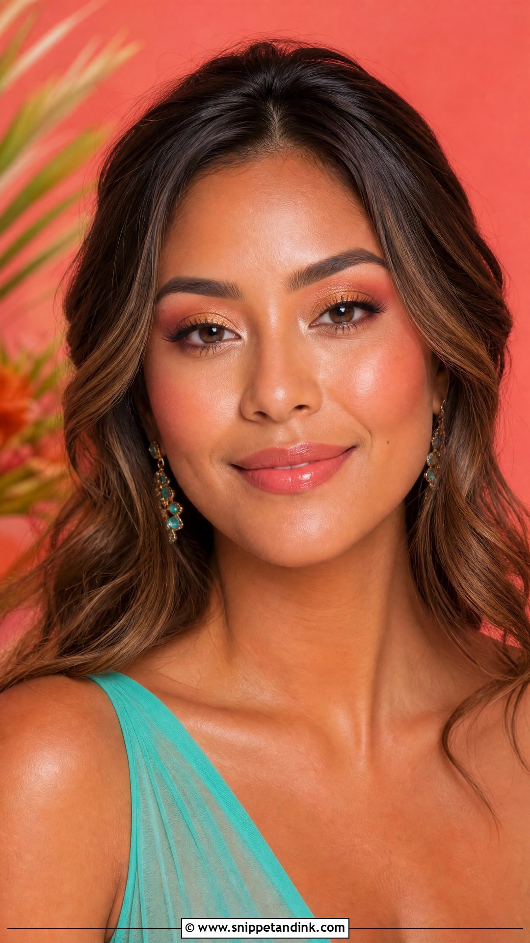 Coral Wedding Guest Makeup - Snippet and Ink - 20 Makeup Inspo Wedding Guest Ideas