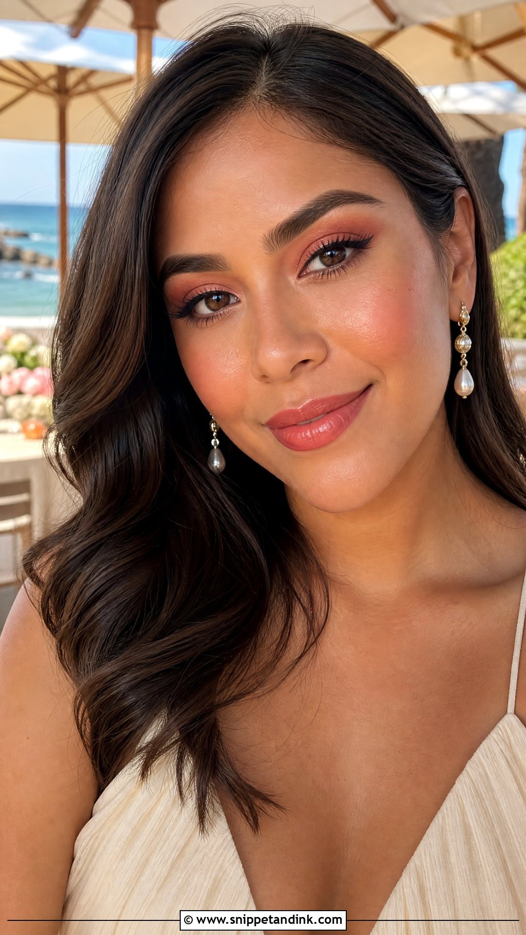 Coral Wedding Guest Makeup - Snippet and Ink - 35 Wedding Guest Makeup Ideas