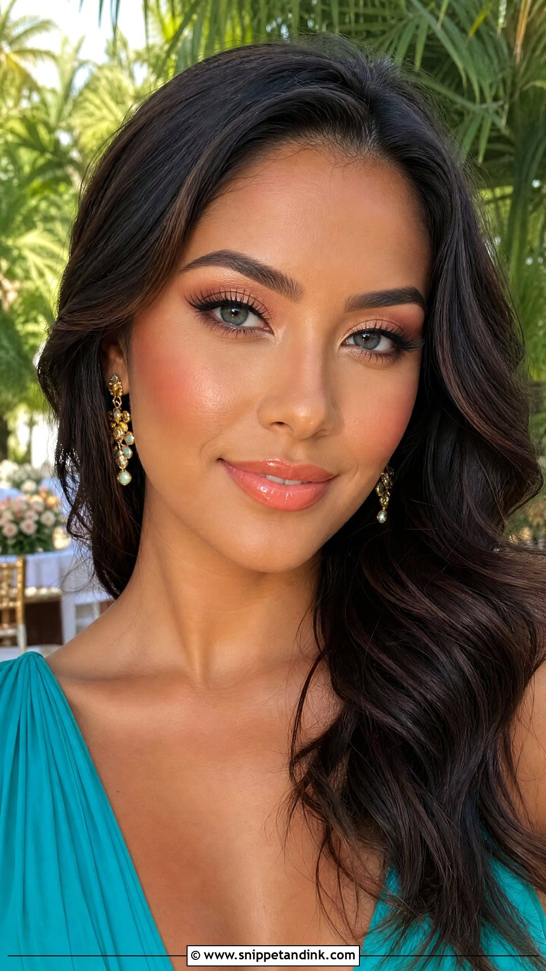 Coral Wedding Guest Makeup For Blue Eyes - Snippet and Ink - 25 Wedding Guest Makeup for Blue Eyes