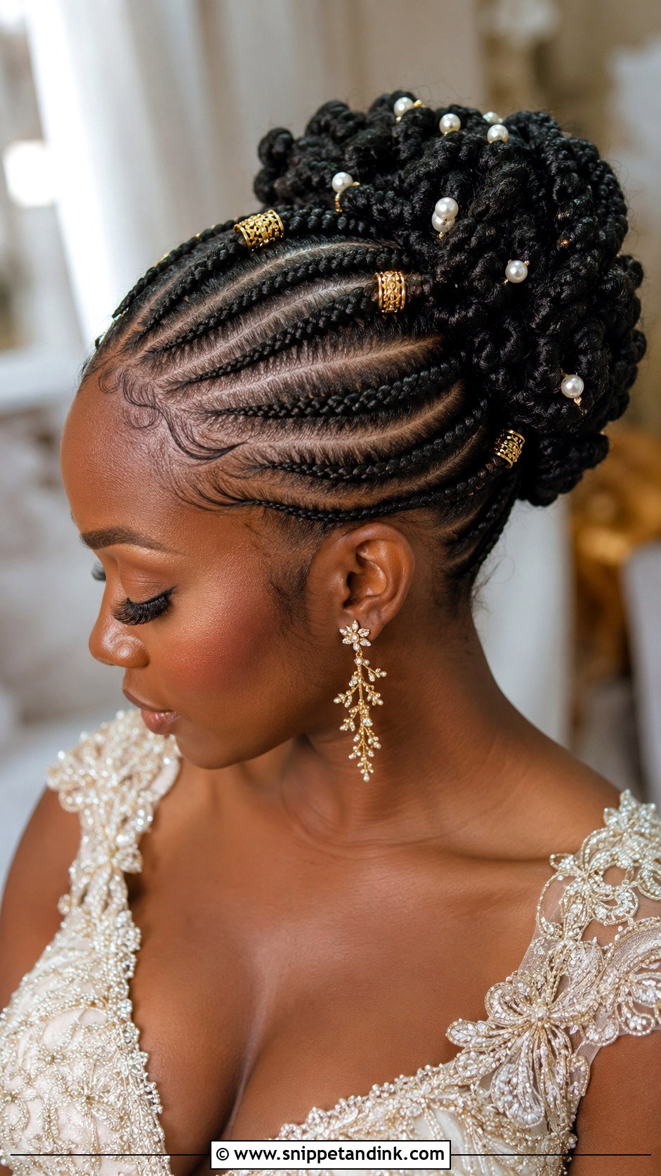 Cornrow Braided Updo - Snippet and Ink - 25 Braided Hairstyles for Bride