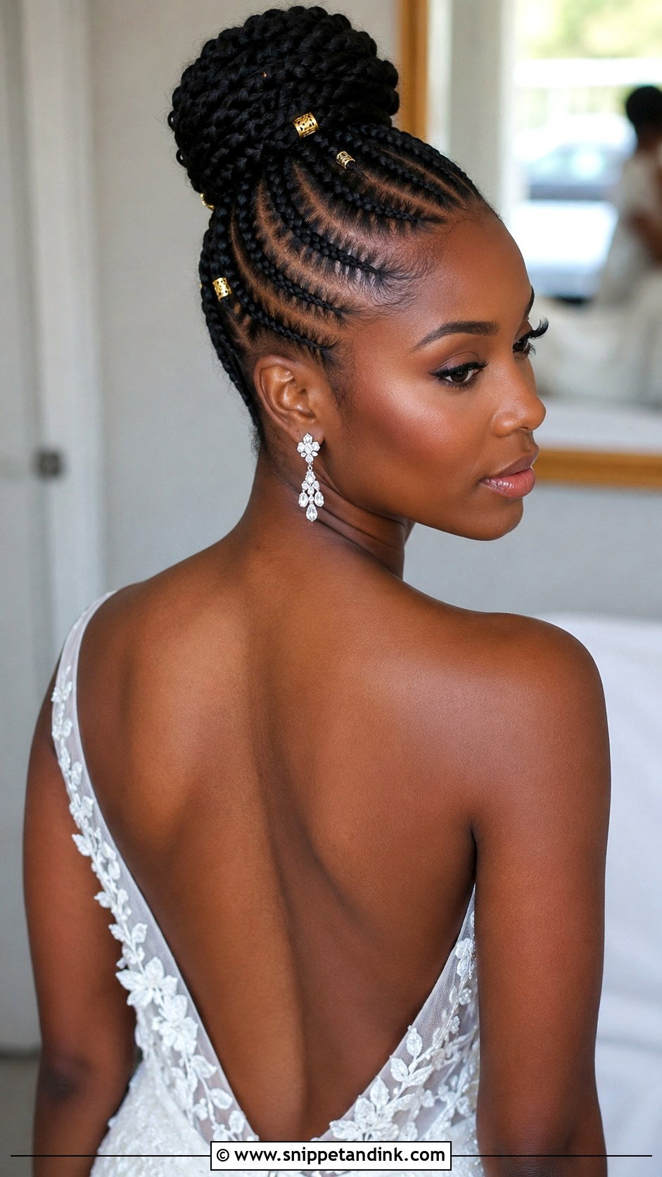 Cornrow Braided Updo - Snippet and Ink - 25 Braided Wedding Hair Ideas