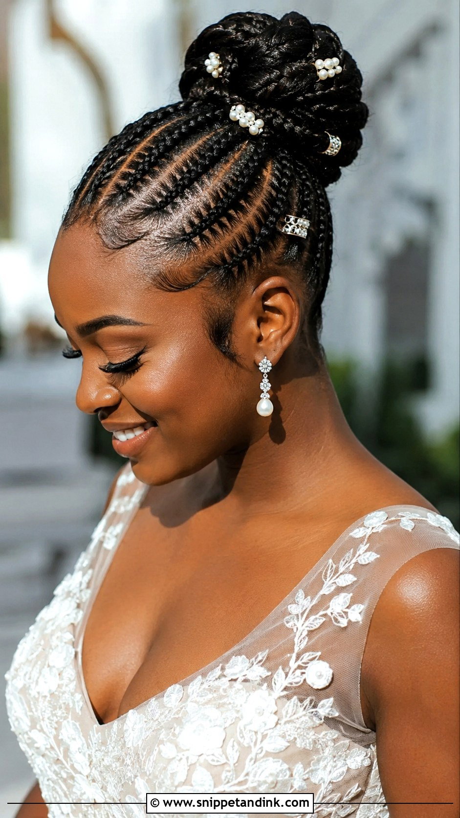 Cornrow Braided Updo - Snippet and Ink - 30 Bridal Braids