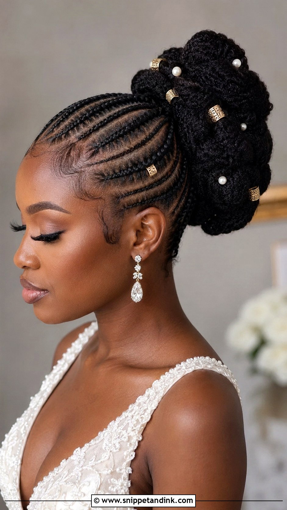 Cornrow Braided Updo - Snippet and Ink - 20 Braid Hairstyle for Weddings Ideas