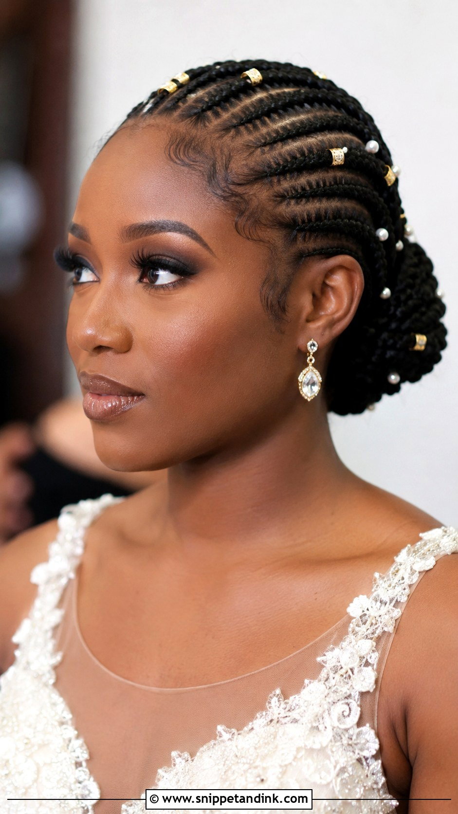 Cornrow Braided Wedding Hairstyle - Snippet and Ink - 25 Braided Wedding Hairstyles