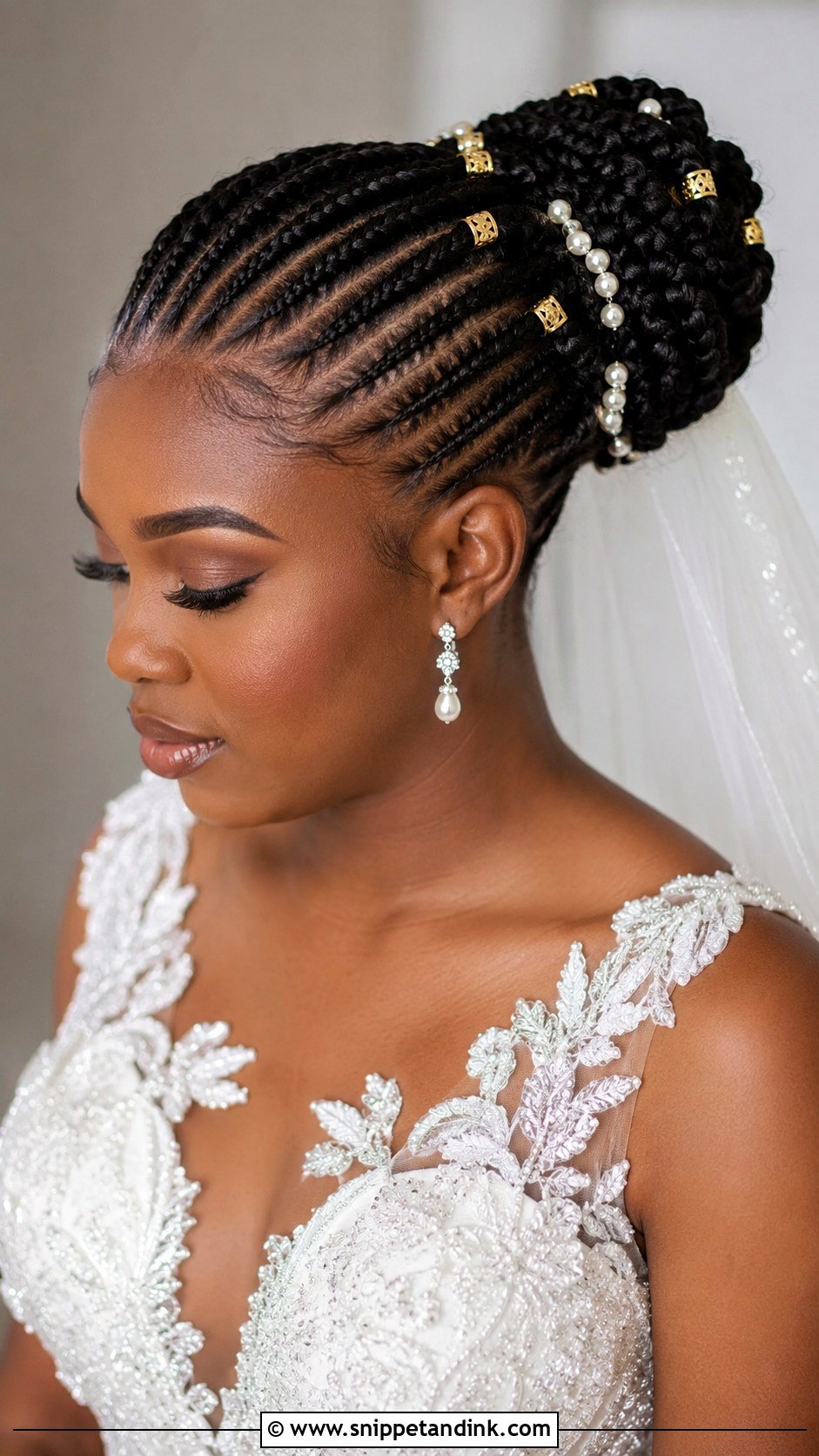Cornrow Braided Wedding Updo - Snippet and Ink - 25 Wedding Hairstyles with Braids