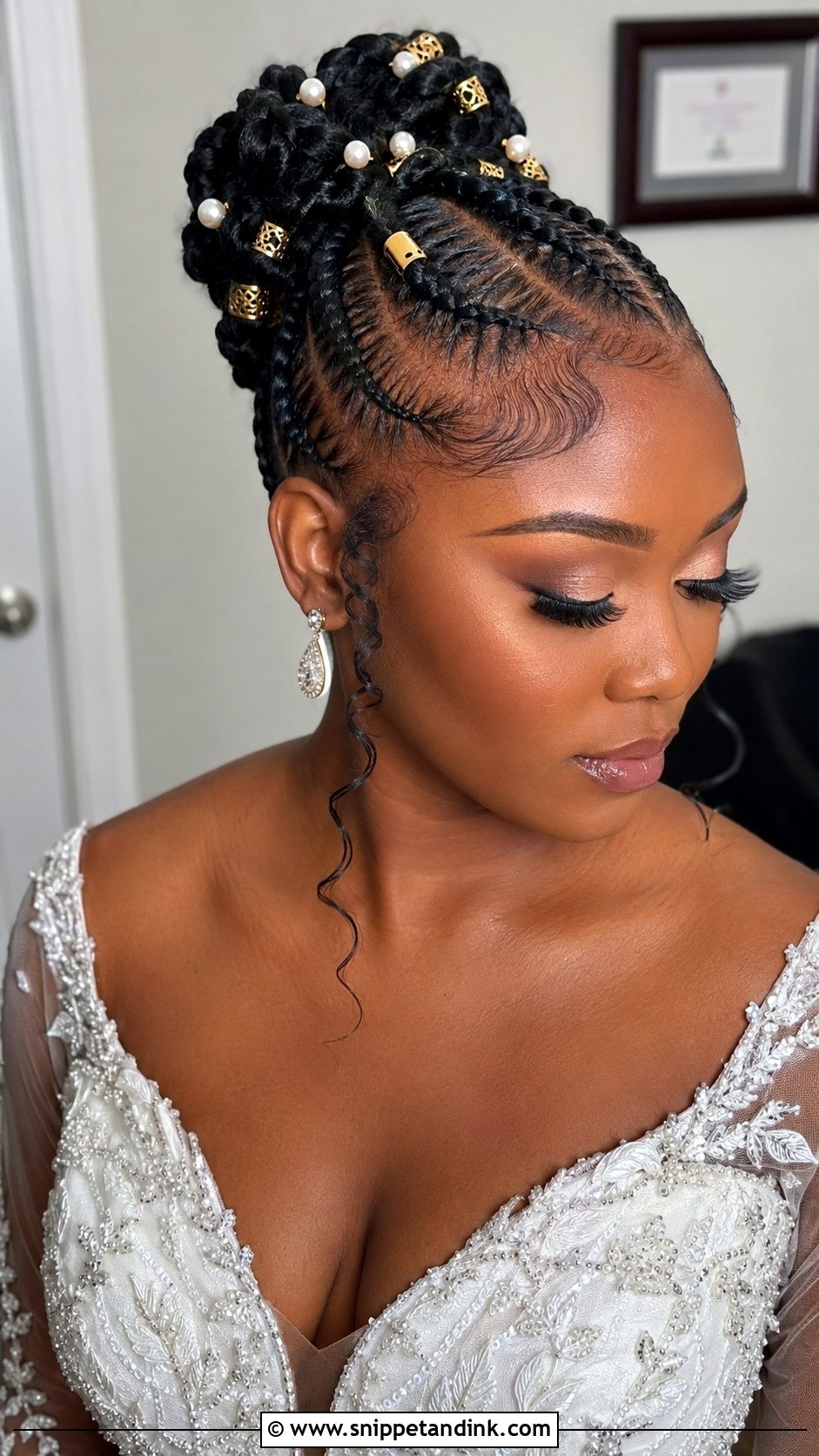 Cornrow Braids Bridal Updo - Snippet and Ink - 20 Bridal Braids Hairstyles