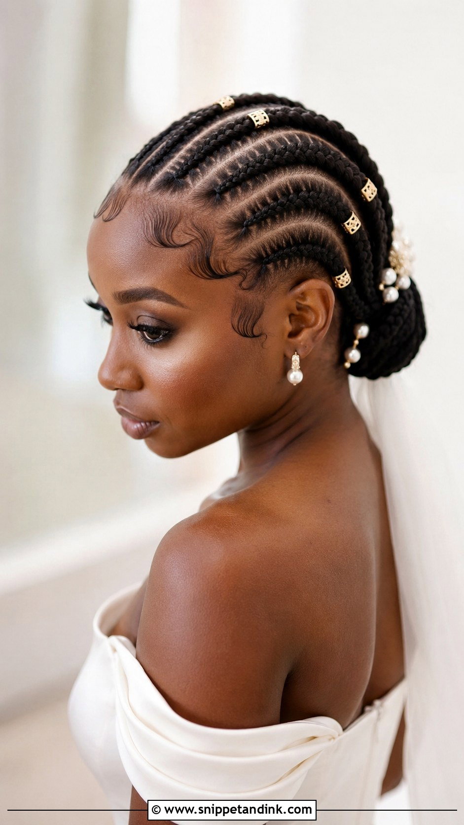 Cornrow Bridal Hair - Snippet and Ink - 20 Bridal Hair with Braids