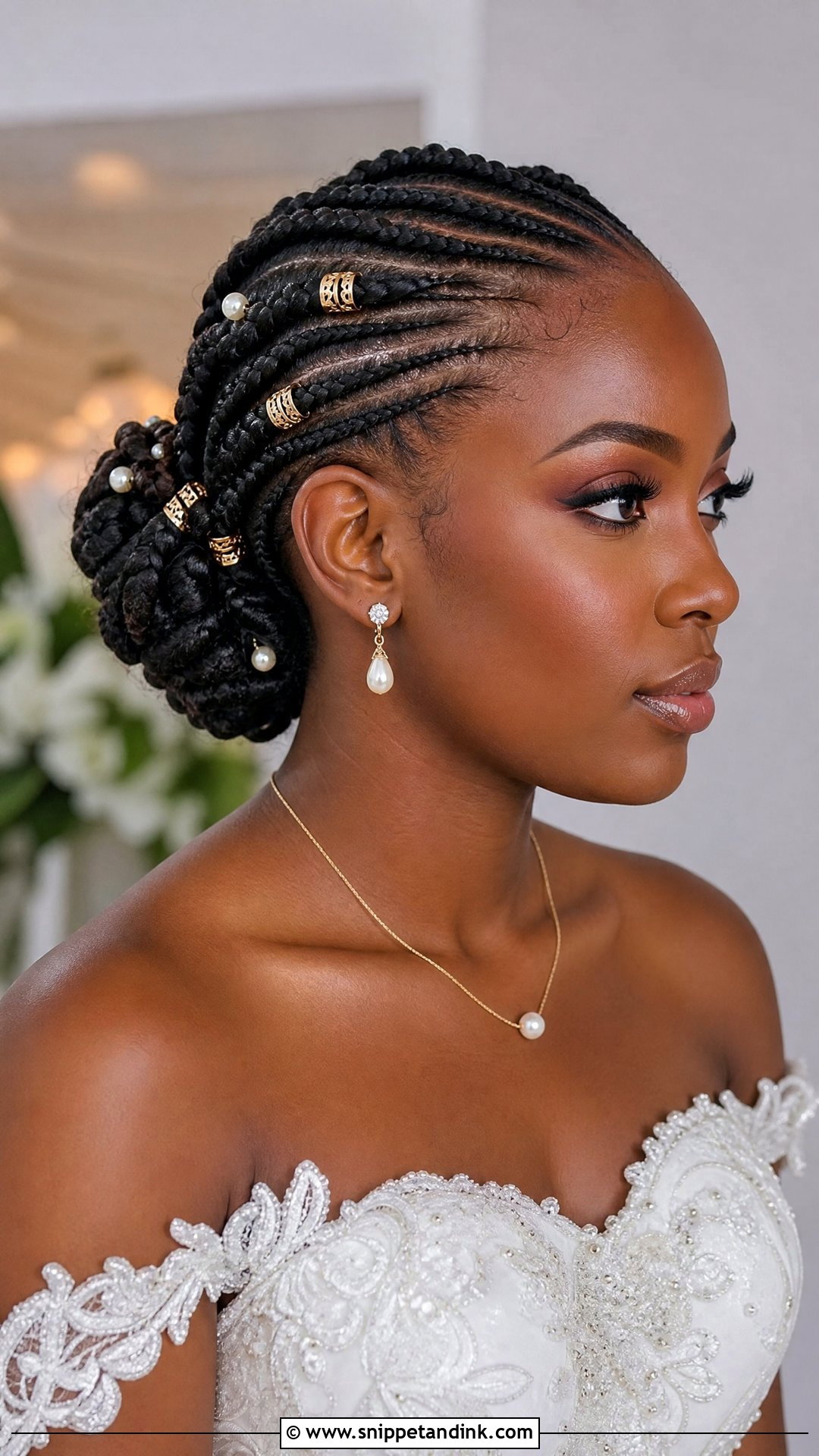 Cornrow Bridal Hairstyle - Snippet and Ink - 20 Bridal Hair Braids