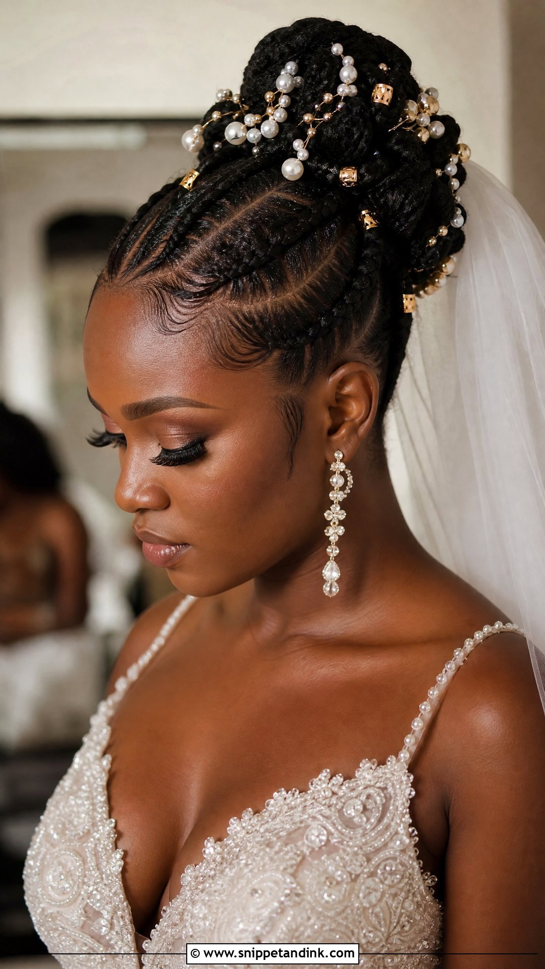 Cornrow Bridal Updo - Snippet and Ink - 20 Bridal Braid Hairstyles