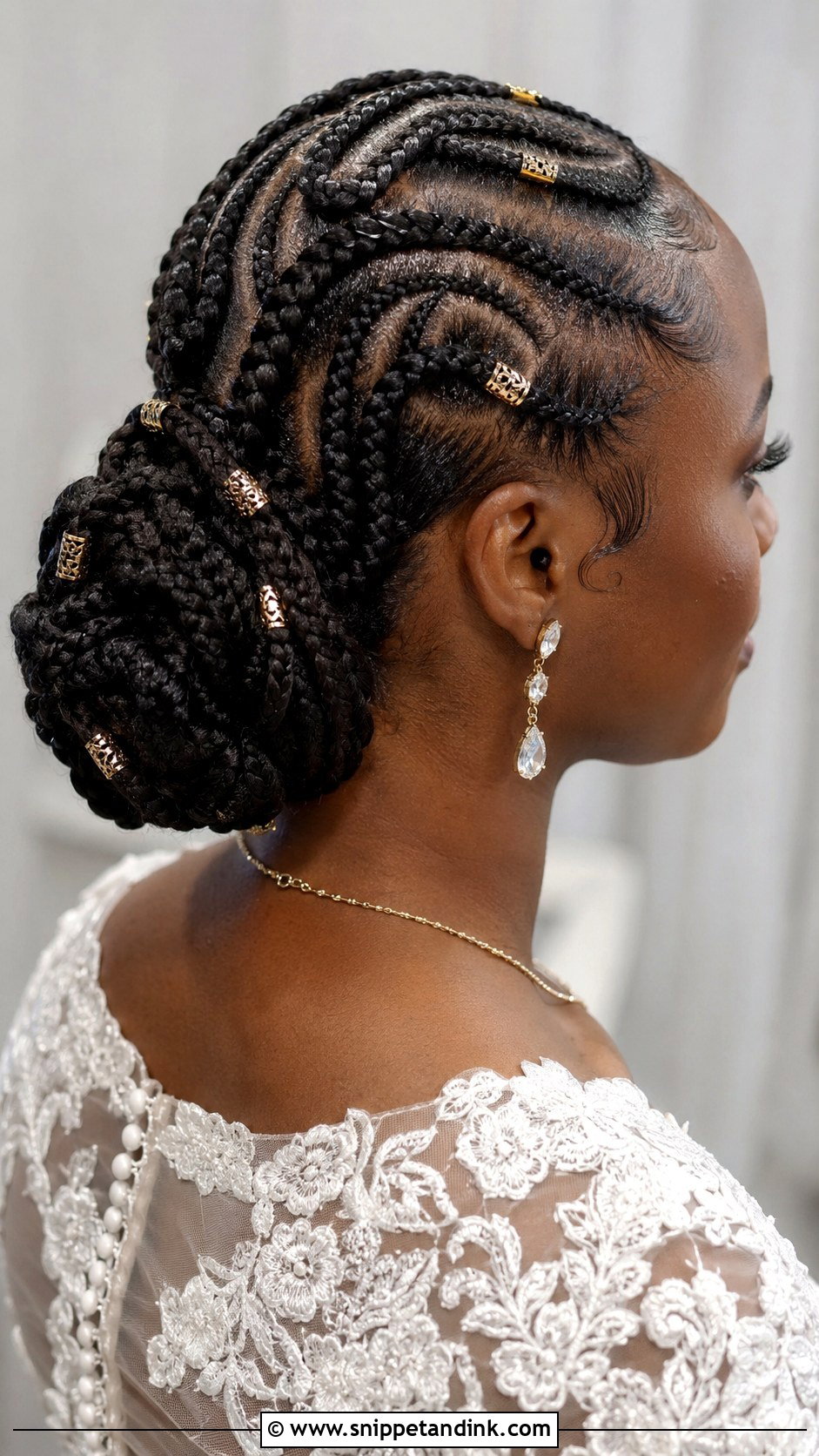 Cornrow Bridal Updo - Snippet and Ink - 20 Wedding Hairstyles for Natural Hair