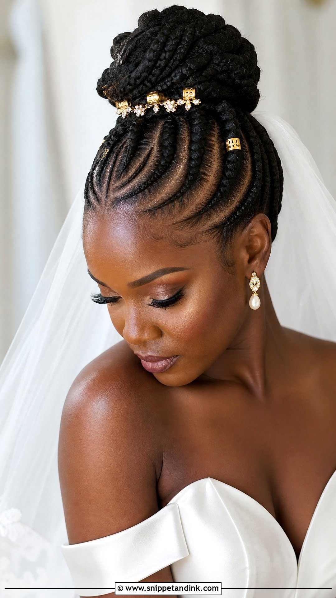 Cornrow Bridal Updo - Snippet and Ink - 15 Braided Bride Hair Ideas