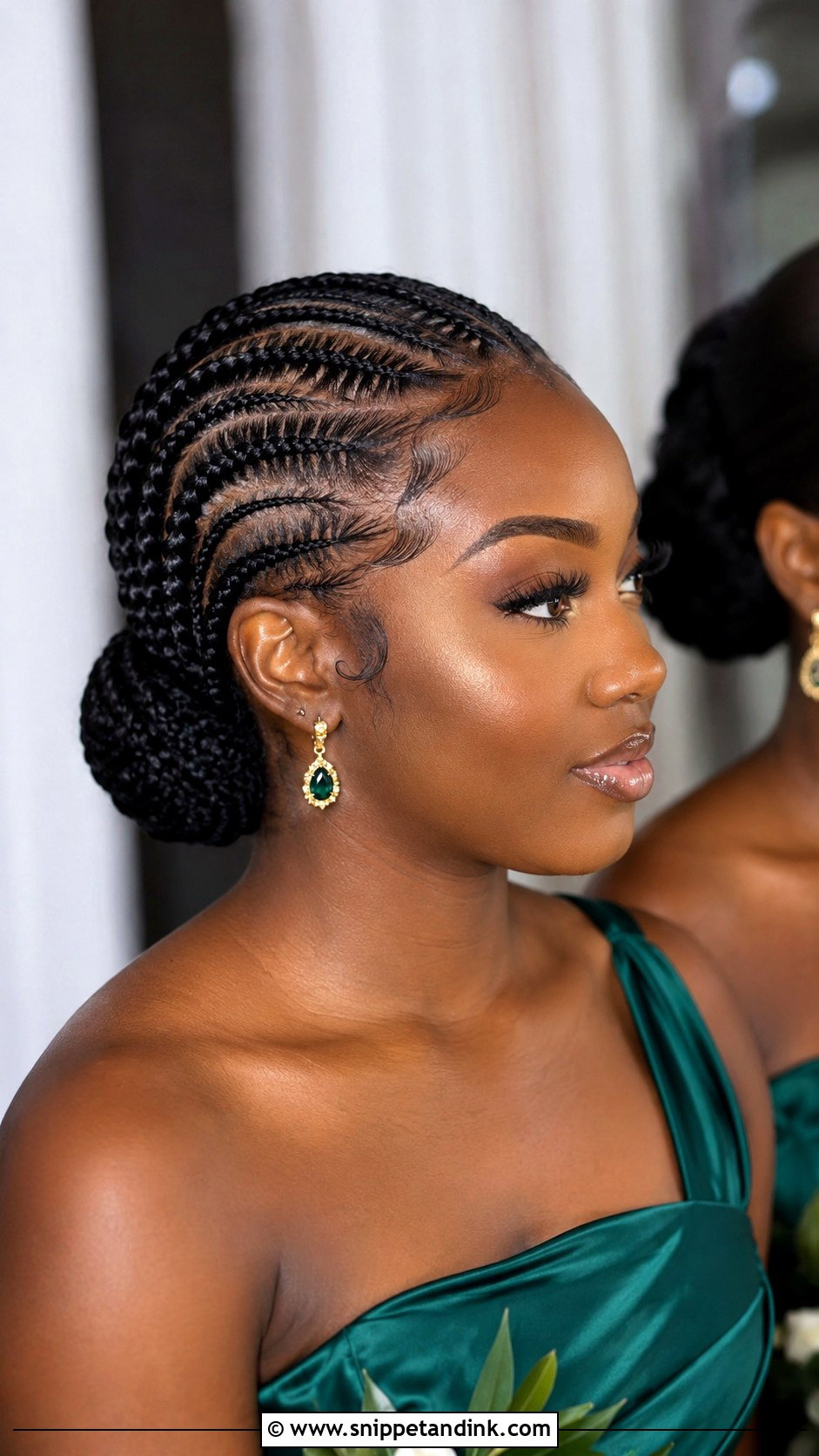 Cornrow Bun Bridesmaid Hair - Snippet and Ink - 30 Bridesmaid Hair Styles