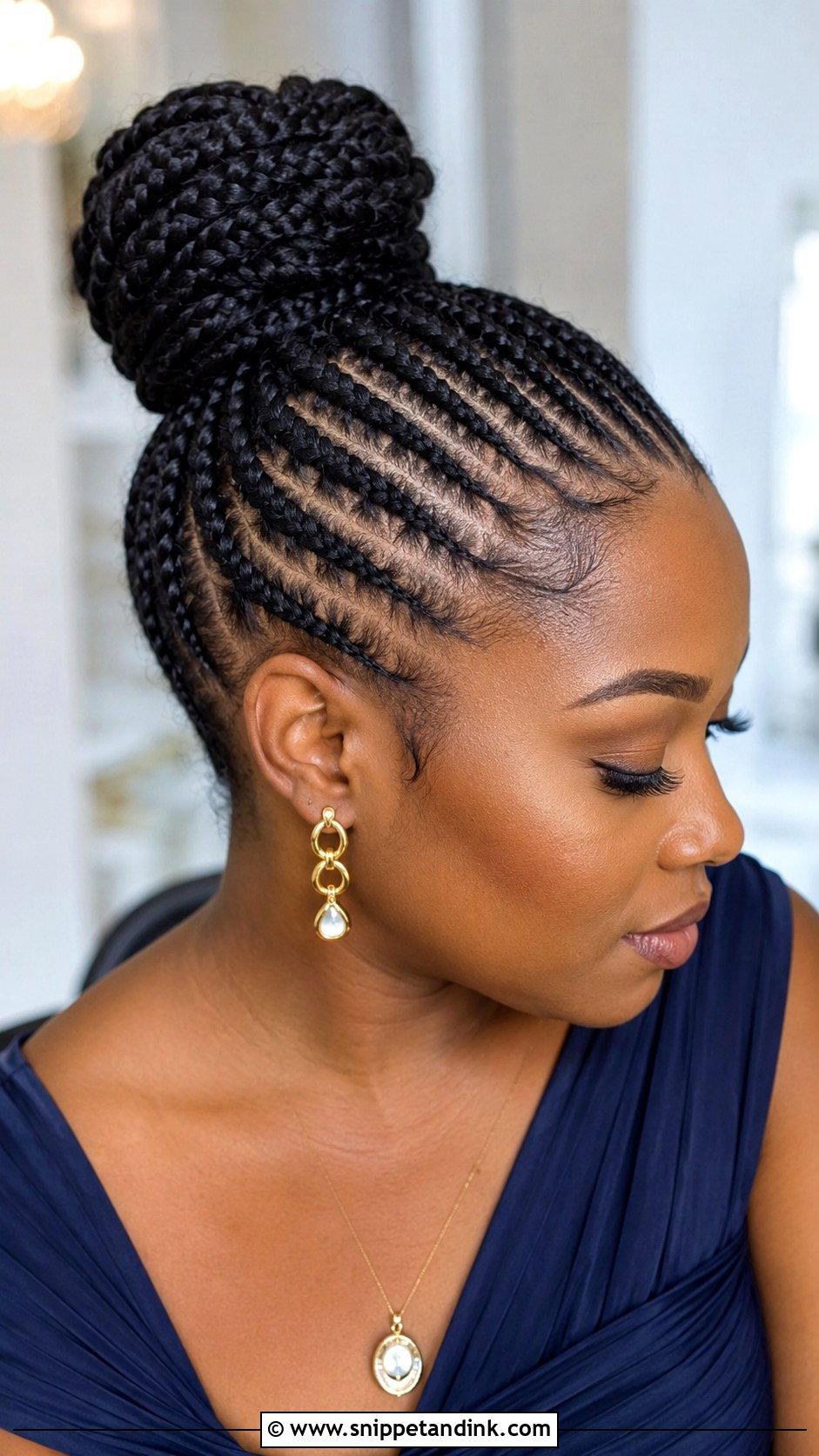 Cornrow Bun For Wedding Guest Black Hair - Snippet and Ink - 15 Wedding Guest Hairstyles Black Hair