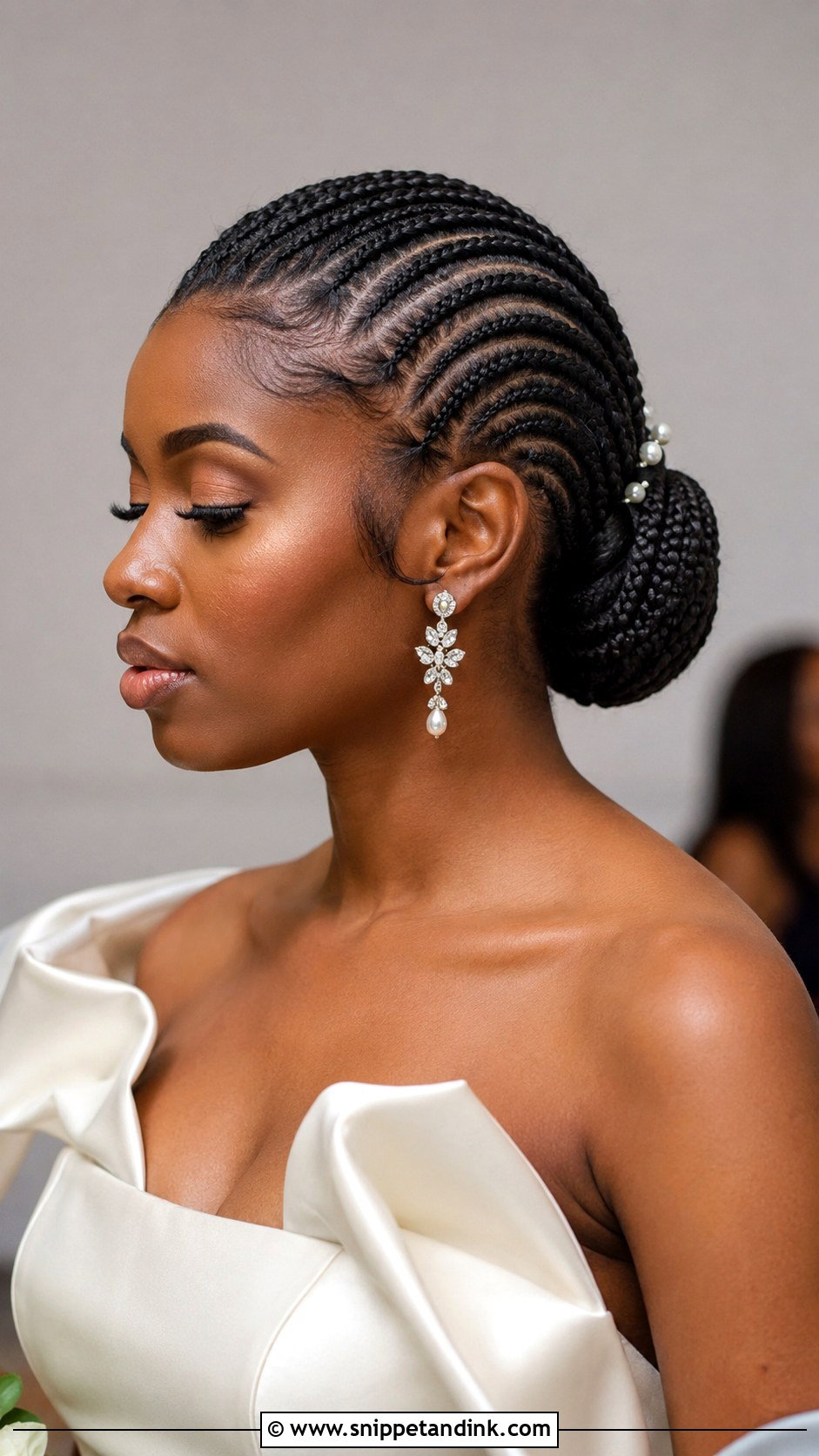 Cornrow Bun Wedding Hairstyle - Snippet and Ink - 20 Elegant Braided Hairstyles Weddings