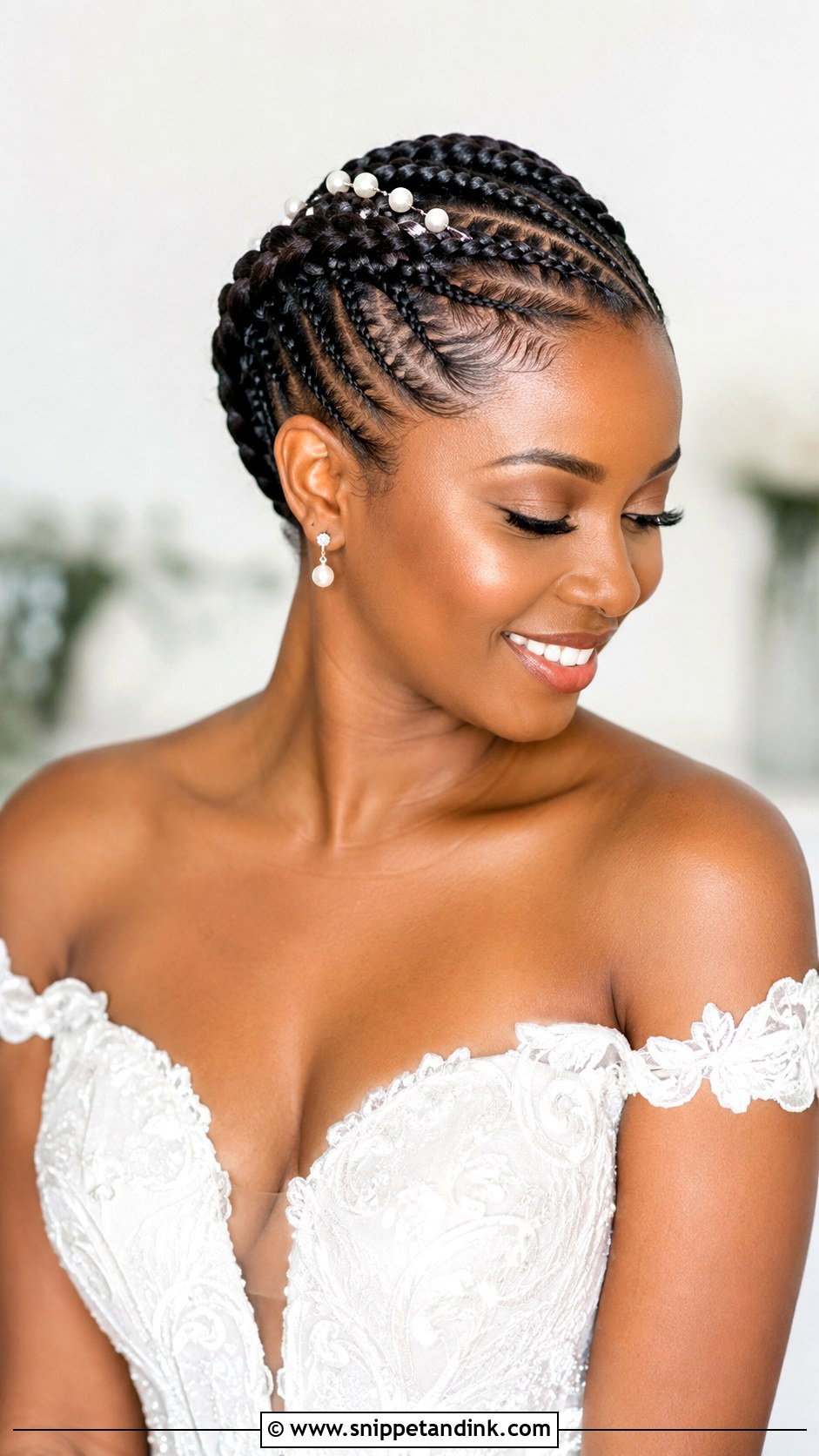 Cornrow Crown Braid - Snippet and Ink - 30 Wedding Hair Black Women Ideas
