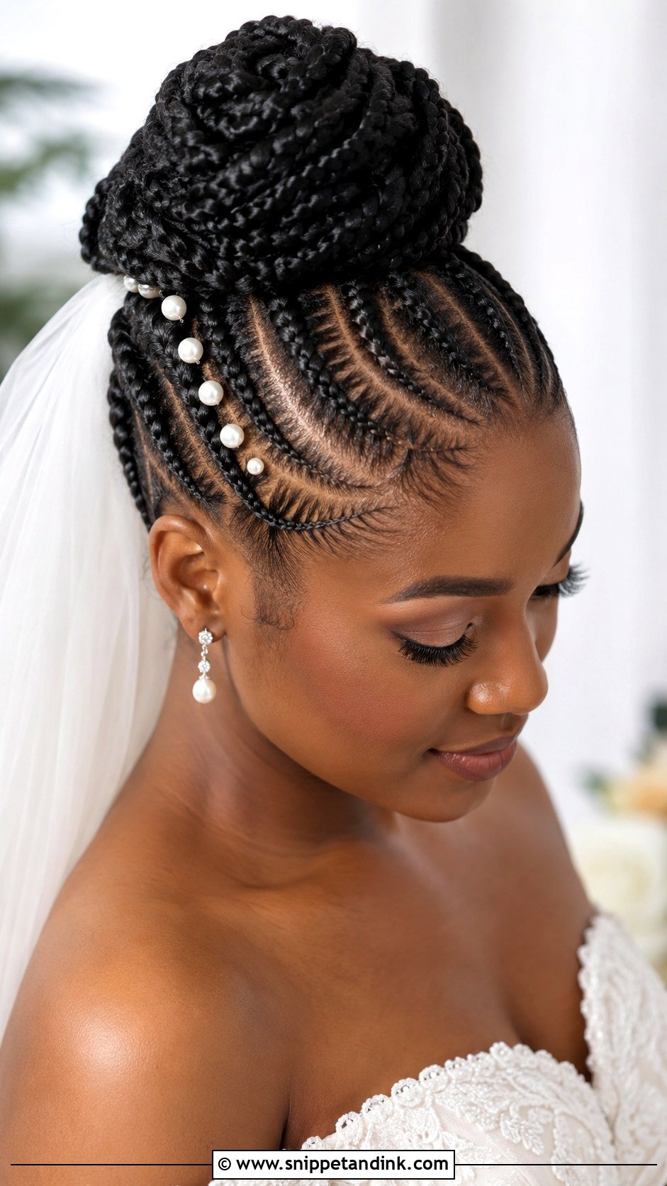 Cornrow Updo Wedding Hair For Black Women - Snippet and Ink - 15 Wedding Hair Updo Black Women Ideas